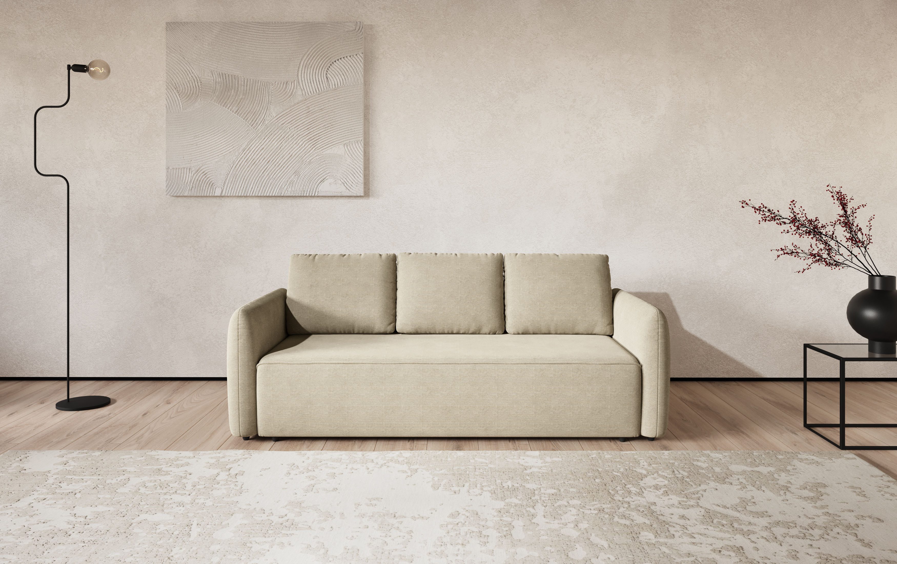 COTTA Big-Sofa Megasofa, Flow, Breite 222 cm, wahlweise mit Bettfunktion