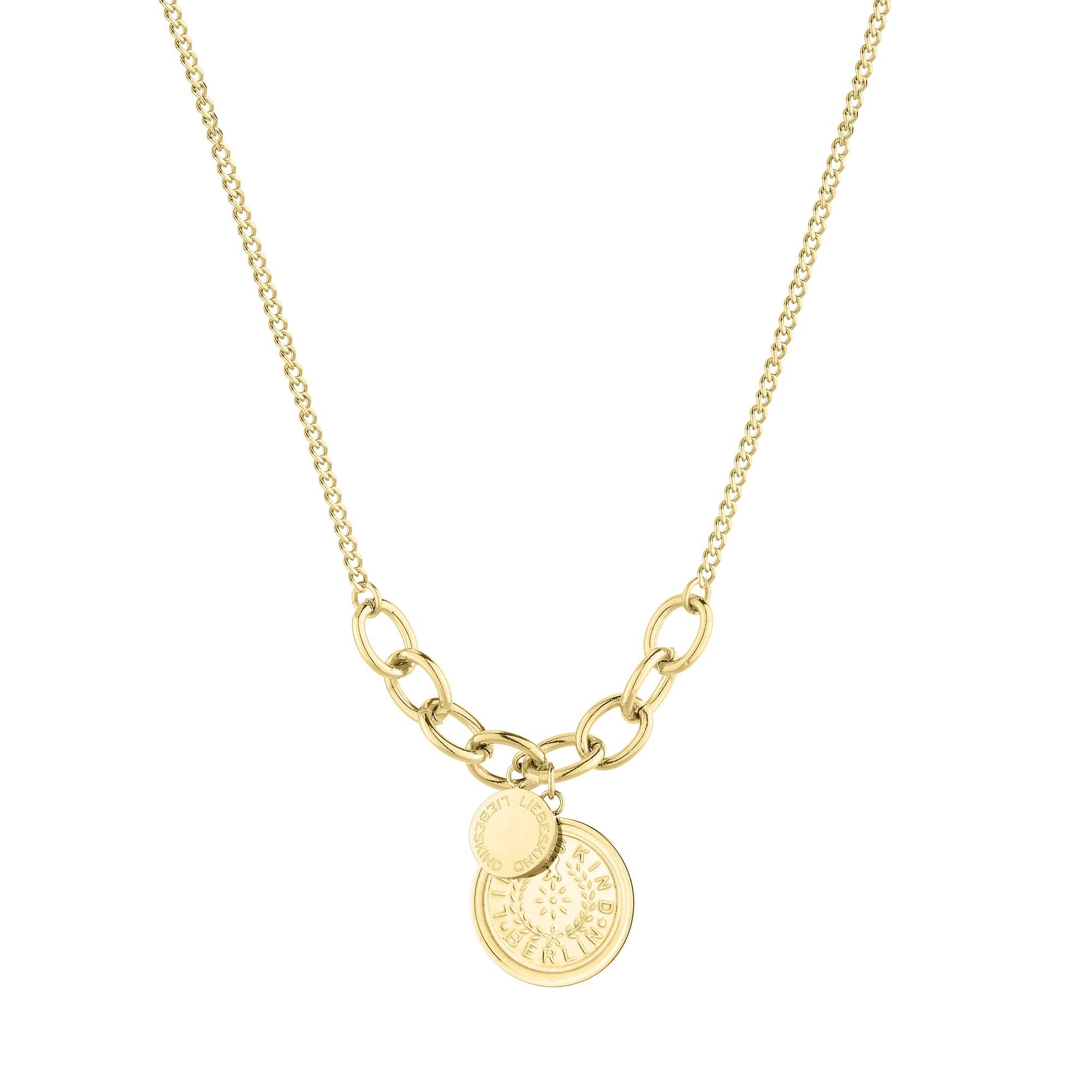 Liebeskind Berlin Kette mit Anhänger Vintage Coins Edelstahl