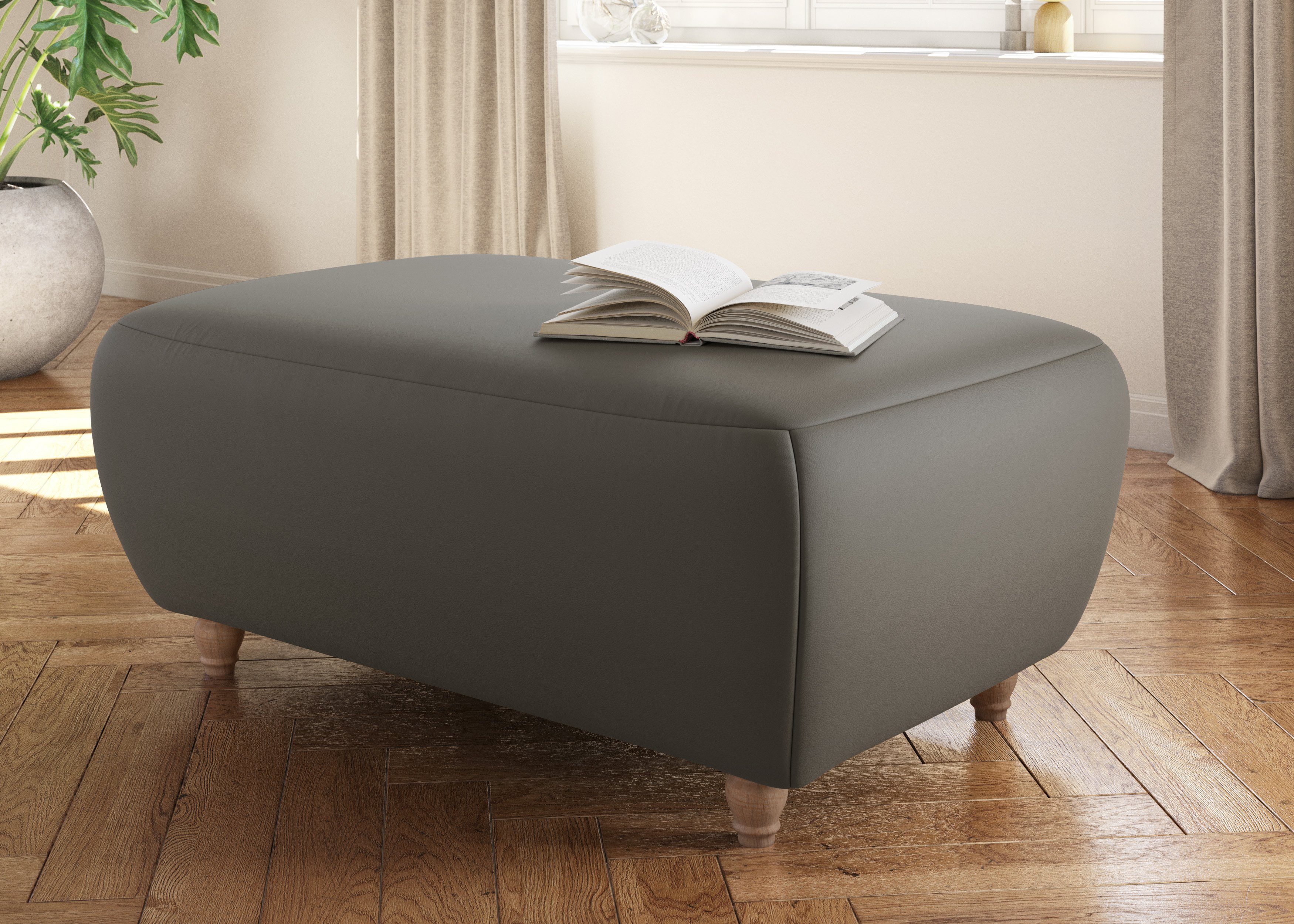 Home affaire Polsterhocker Boston (1 St), in 4 Bezugsqualitäten, auch in NaturLEDER