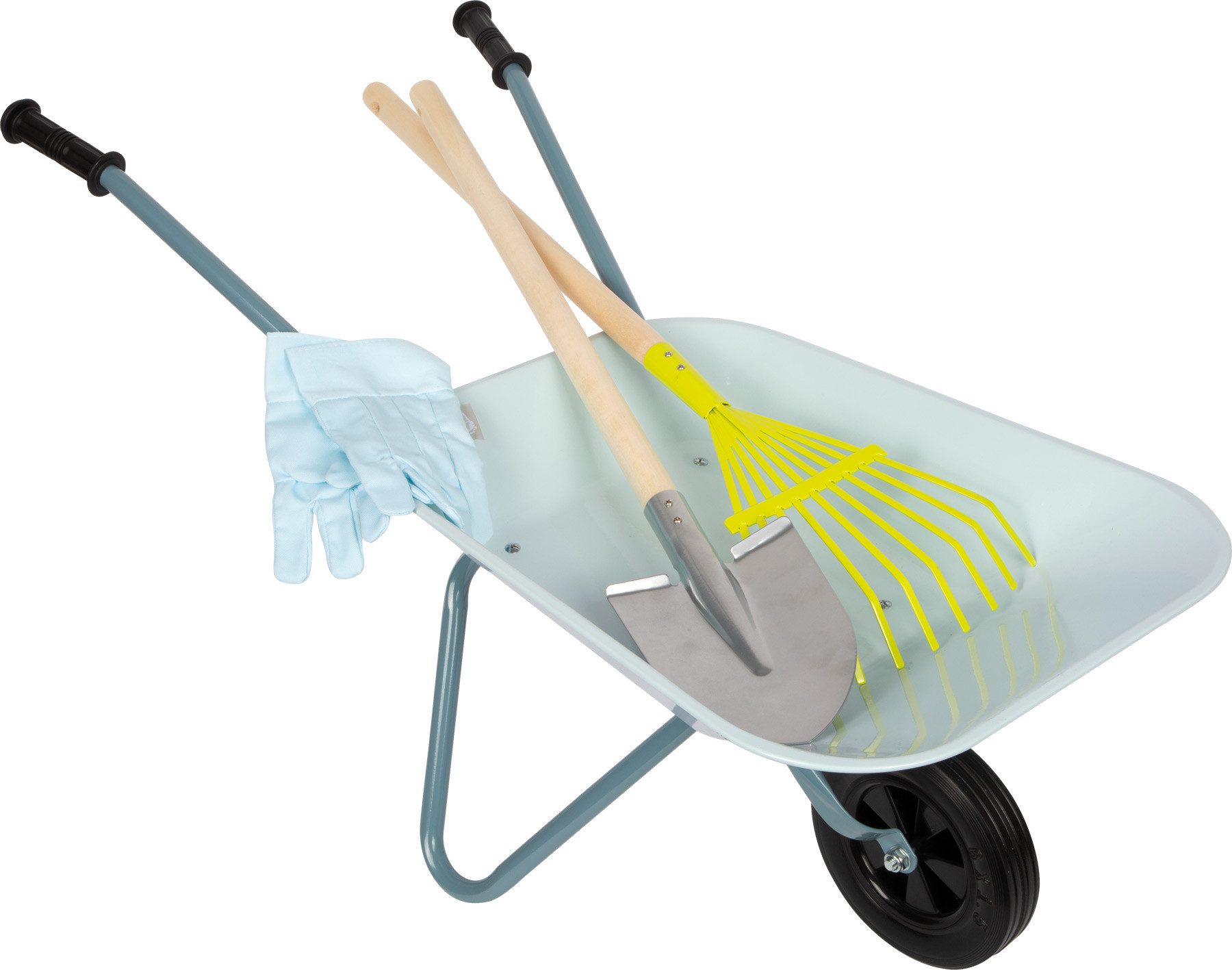 Small Foot Schubkarre Gartenwerkzeug-Set mit Schubkarre, (Set, 4-tlg), für Kinder; mit Gartenwerkzeug