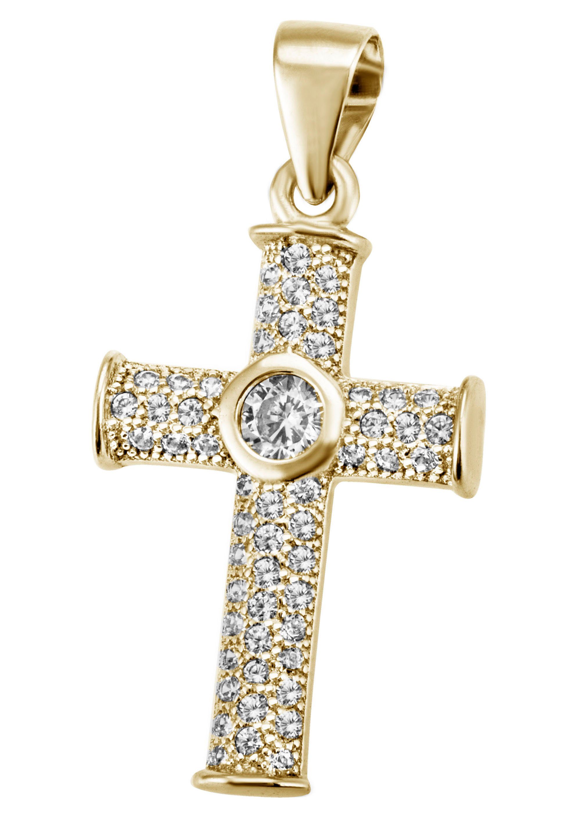 Firetti Кулоны Schmuck Geschenk Silber 925 Halsschmuck Anhänger Kreuz, mit Zirkonia (synth)