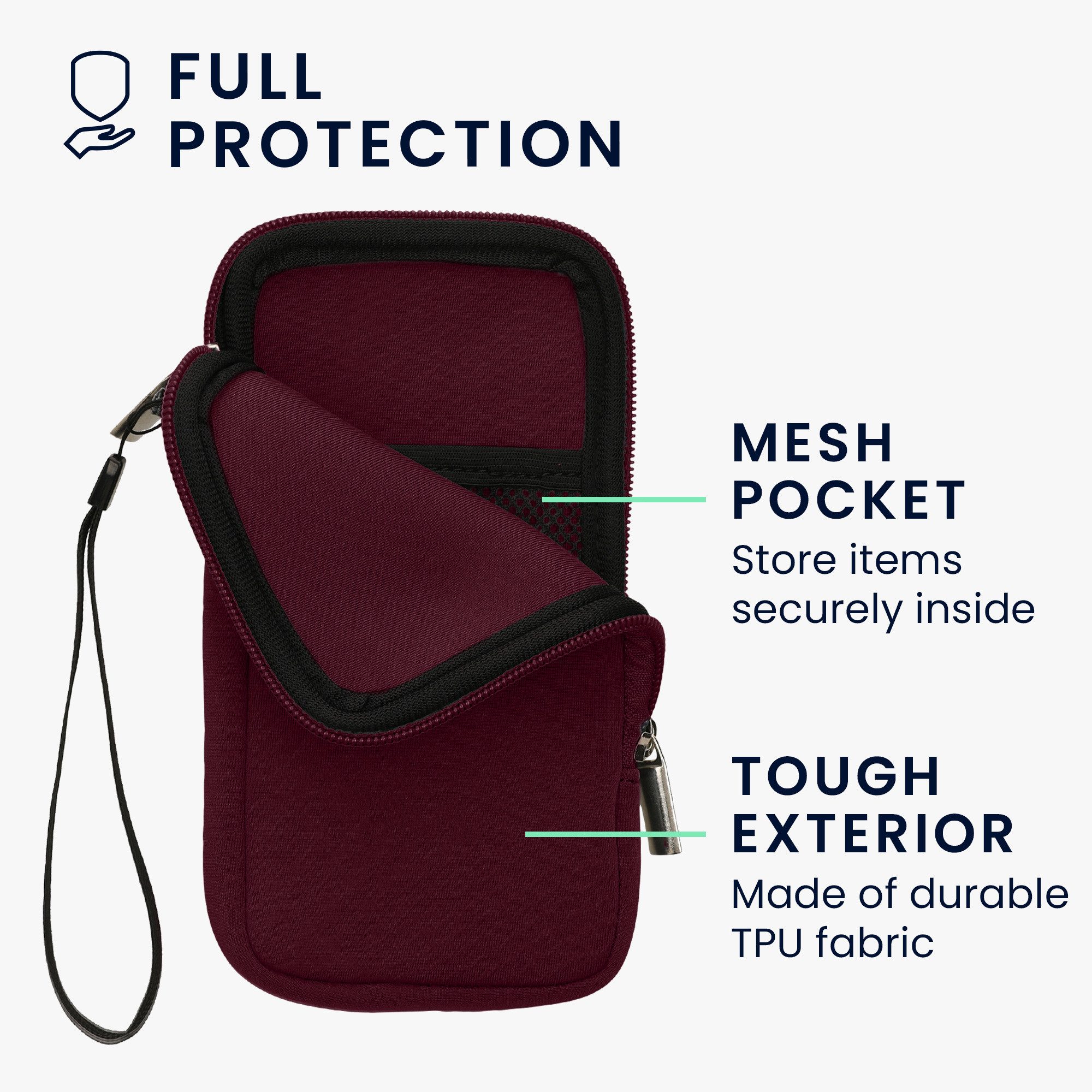 kwmobile Handytasche Handytasche für Smartphones L - 6,5" (1-tlg), Neopren Handy Hülle - Handy Tasche Sleeve Pouch