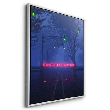 DOTCOMCANVAS® Leinwandbild Keep Walking, Leinwandbild Keep Walking KI AI generiert digitale Kunst Wandbild