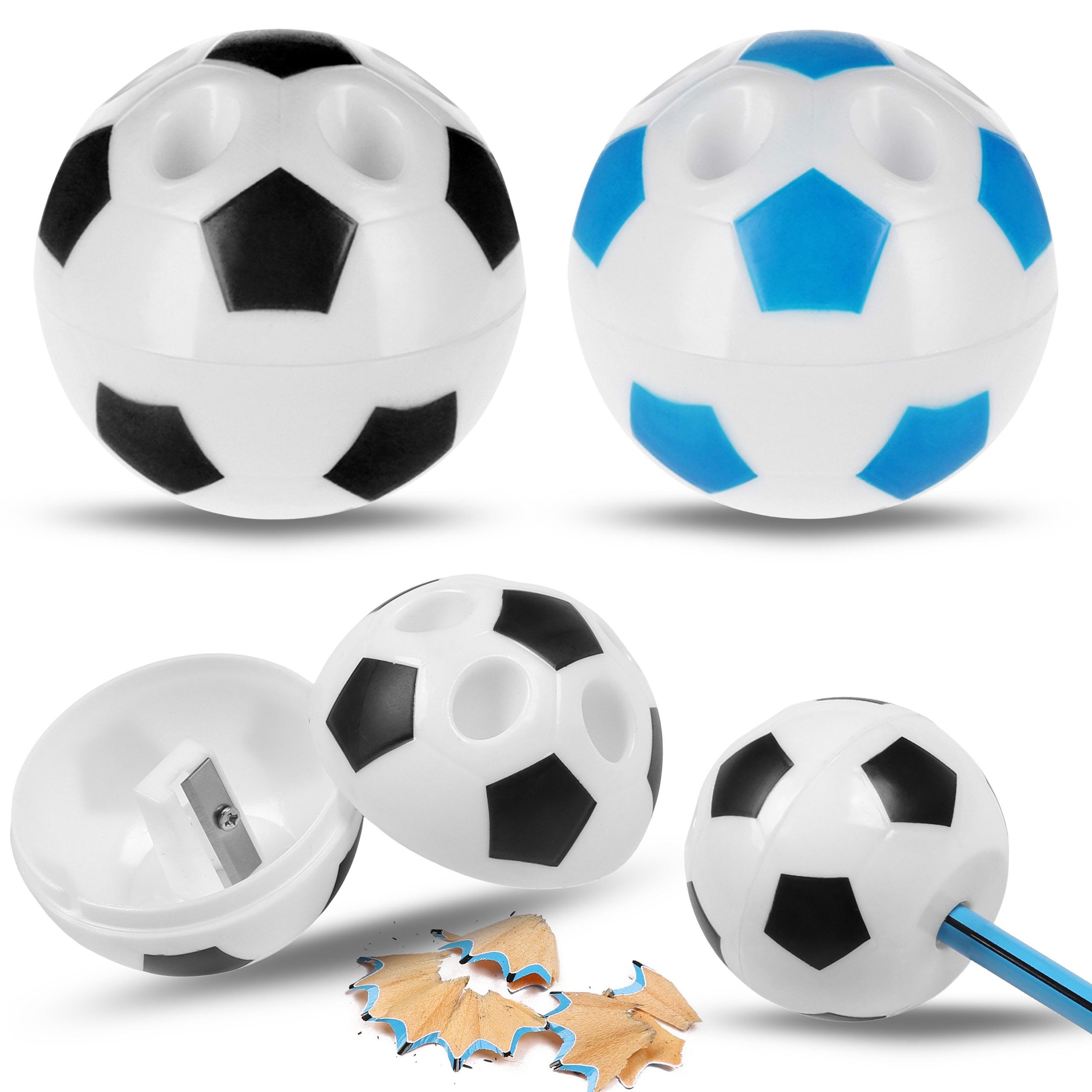 Sarcia.eu Anspitzer FOOTBALL Anspitzer mit Behälter, für Gamer & Spieler, Stiftehalter