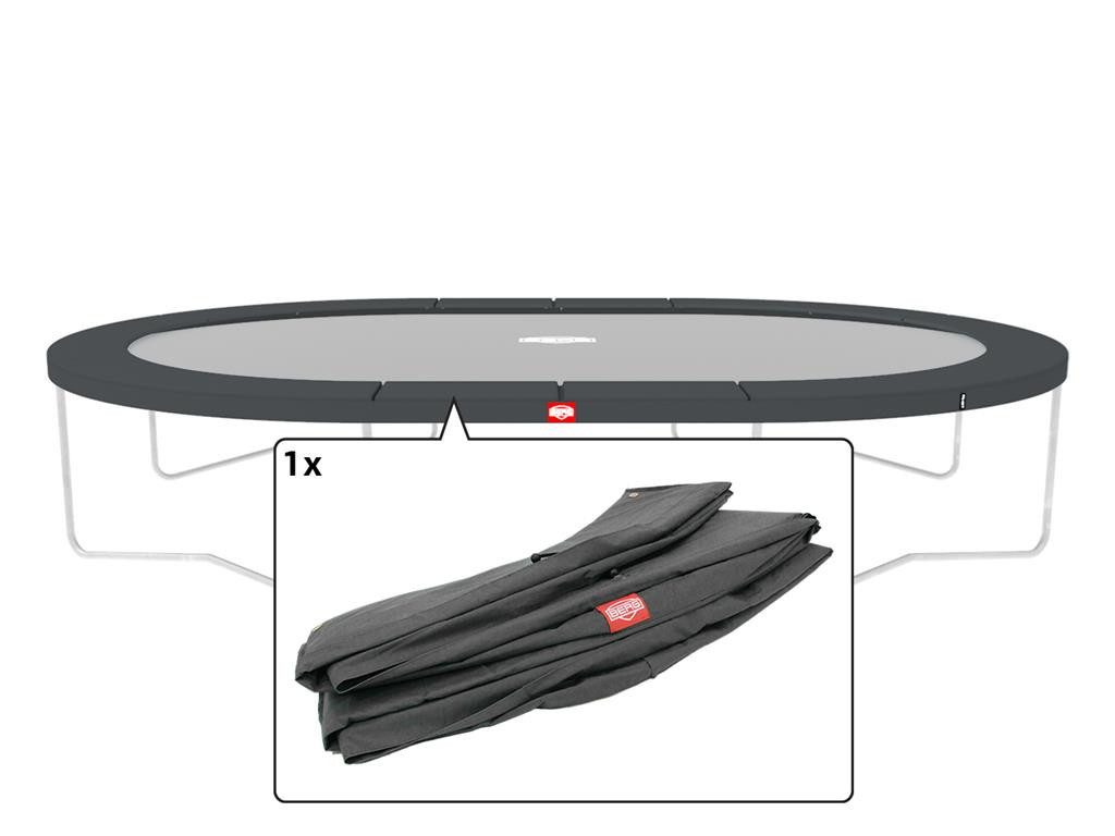 Trampolin-Randabdeckung Ersatzteil 520 cm oval grau - Grand Favorit Regular Federabdeckung
