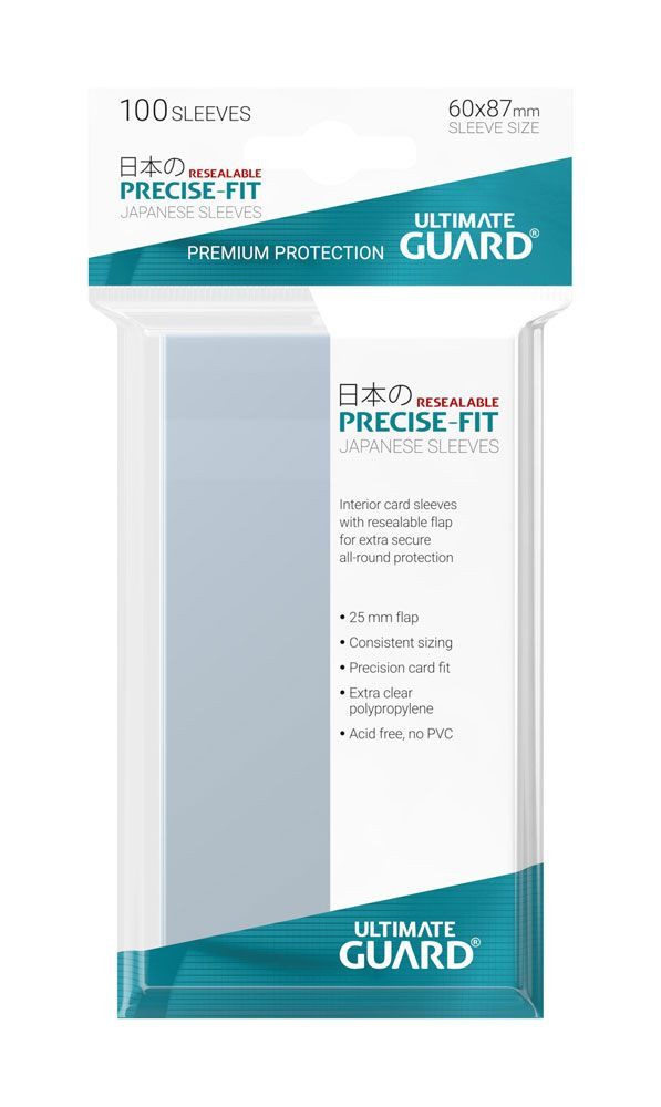 Ultimate Guard Sammelkarte 100 Precise-Fit Sleeves japanische Größe wiederverschließbar
