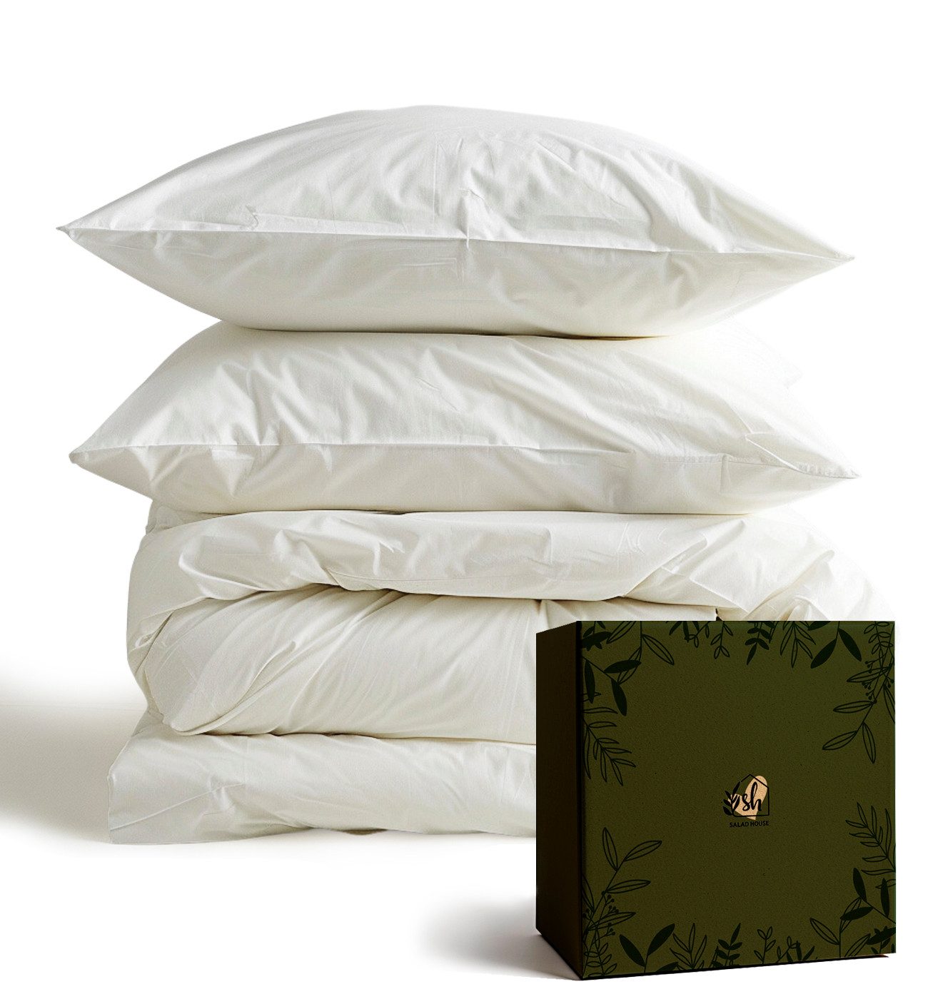 SaladHouse Bettwäsche Satin Bettwäsche-sets: Bettbezug + Kissenbezug + Spannbettlaken