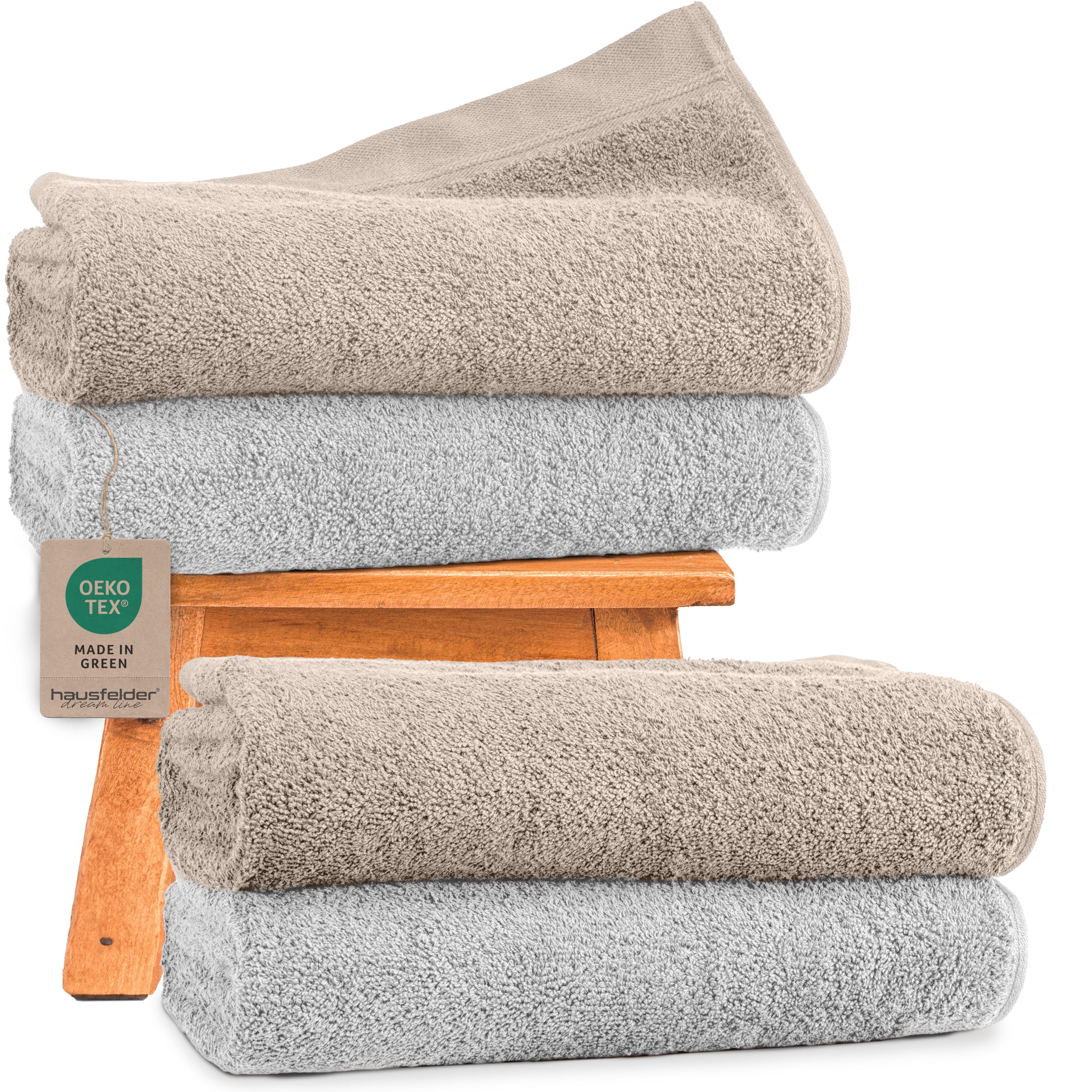Hausfelder Handtücher Premium Duschtuch Farbmix 4er günstig online kaufen