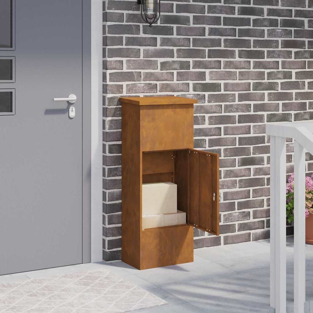 vidaXL Briefkasten 44,5 x 29 x 110,5 cm Paketdrop-Box Rostig 44,5x29x110,5 cm
