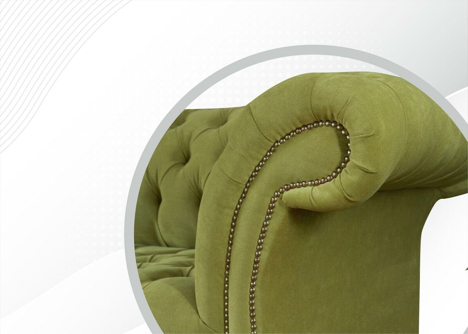 Made Olivengrüner Sofa, Europe Moderne Couch Großes Viersitzer in JVmoebel Big-Sofa Chesterfield Luxus
