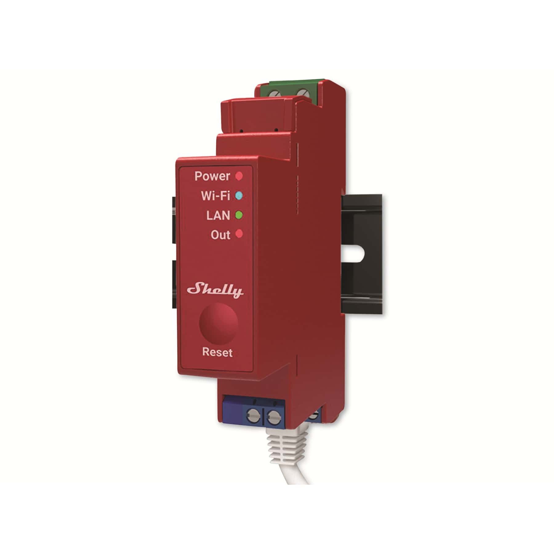 Shelly WLAN-Steuerungsmodul SHELLY WLAN-Schaltaktor Pro 1PM, 16 A, LAN-Anschluss, Bluetooth