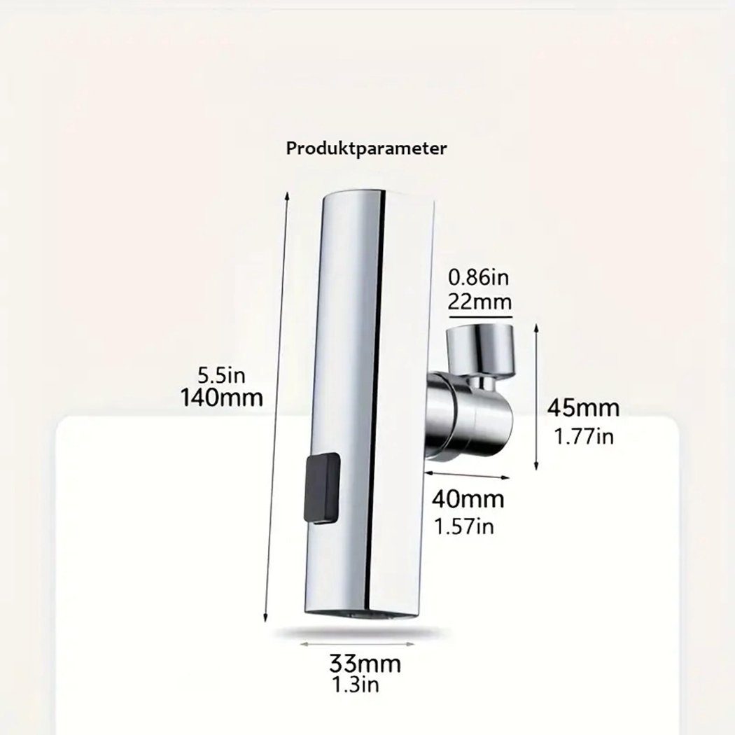 TUABUR Küchenarmatur Wasserhahn-Ersatzzubehör Multifunktionaler Wasserhahn-Adapter