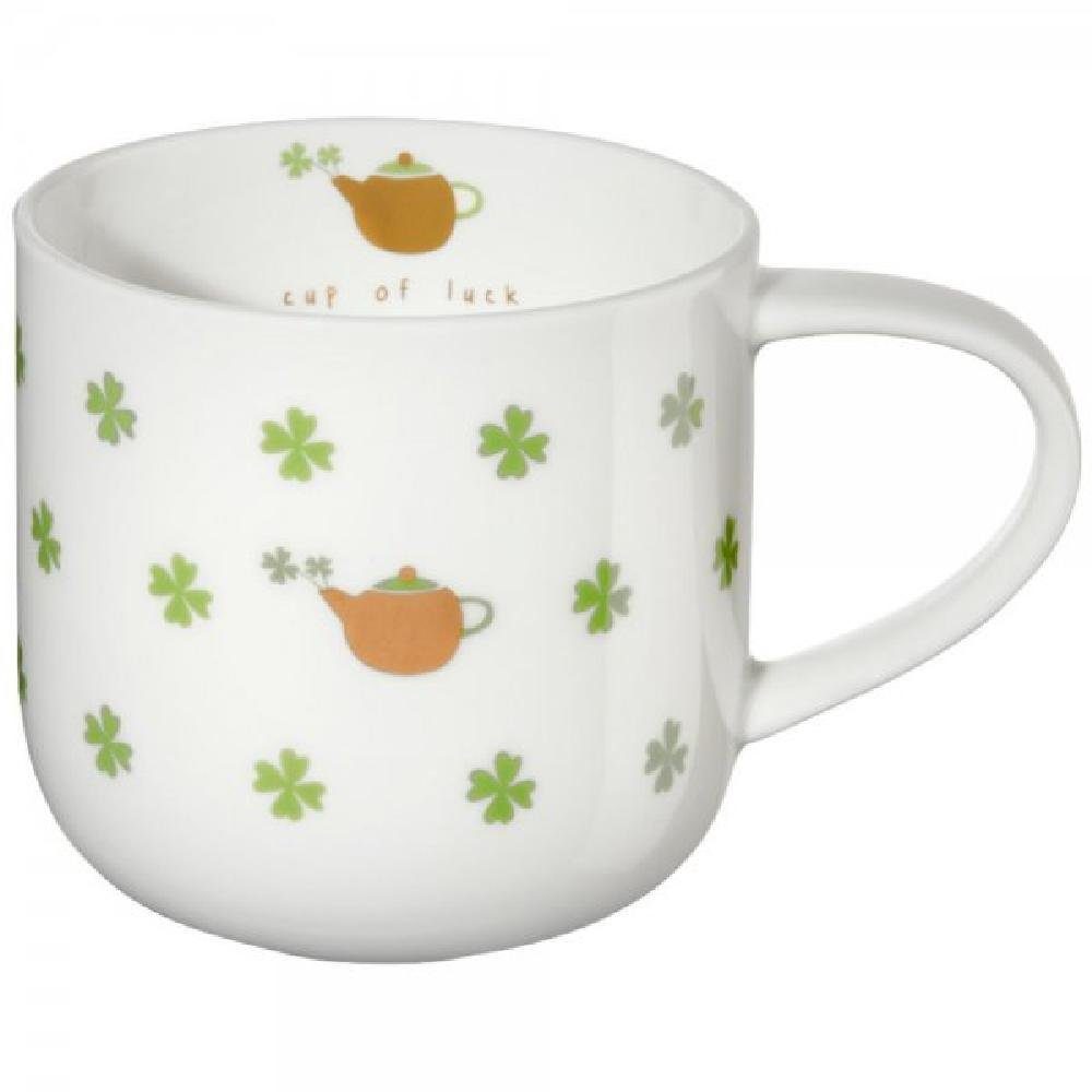 ASA SELECTION Tasse Asa Henkelbecher Coppa Happy Mug cup of luck Grün (400ml)