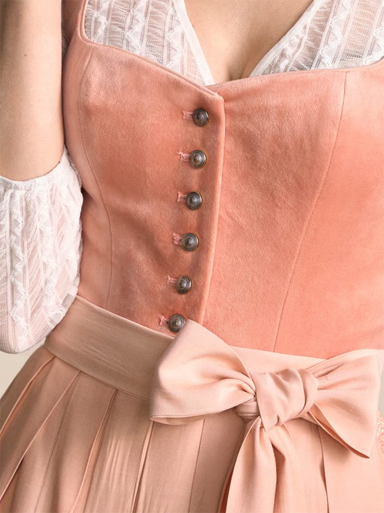 KRÜGER COLLECTION Dirndl Dirndl Aliona 60cm Länge apricot