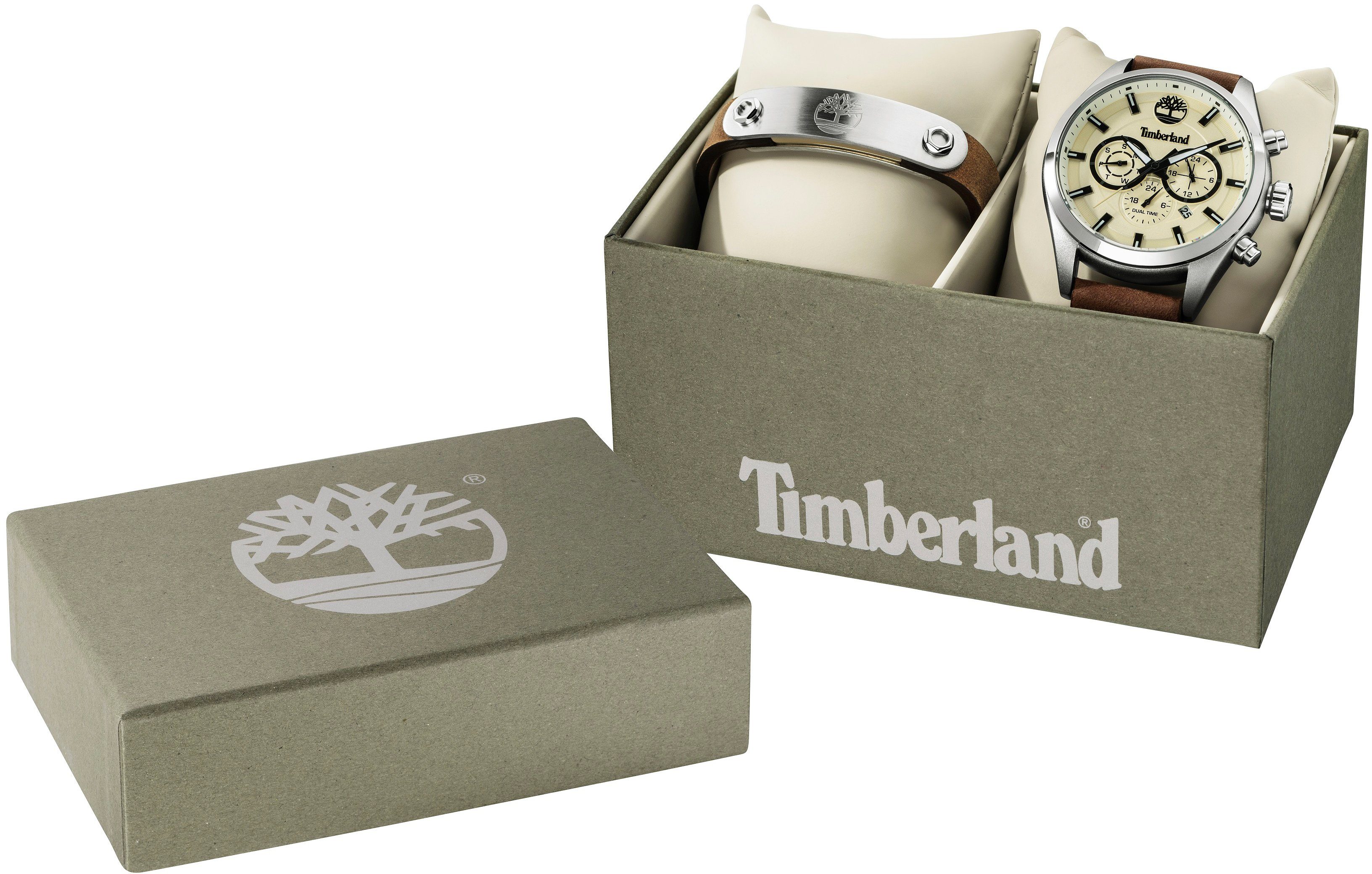 Timberland Multifunktionsuhr (Set, mit 2-tlg., ASHMONT-SET, Schmuck-Armband) Uhr TBL.ASHM.SET.20