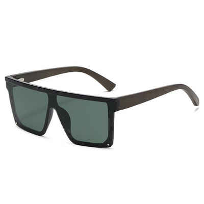 FIDDY Sonnenbrille Polarisierte Unisex-Sonnenbrille, Outdoor-Fahrradbrille (1-St) Einteilige Bambus-Sonnenbrille mit großem Rahmen