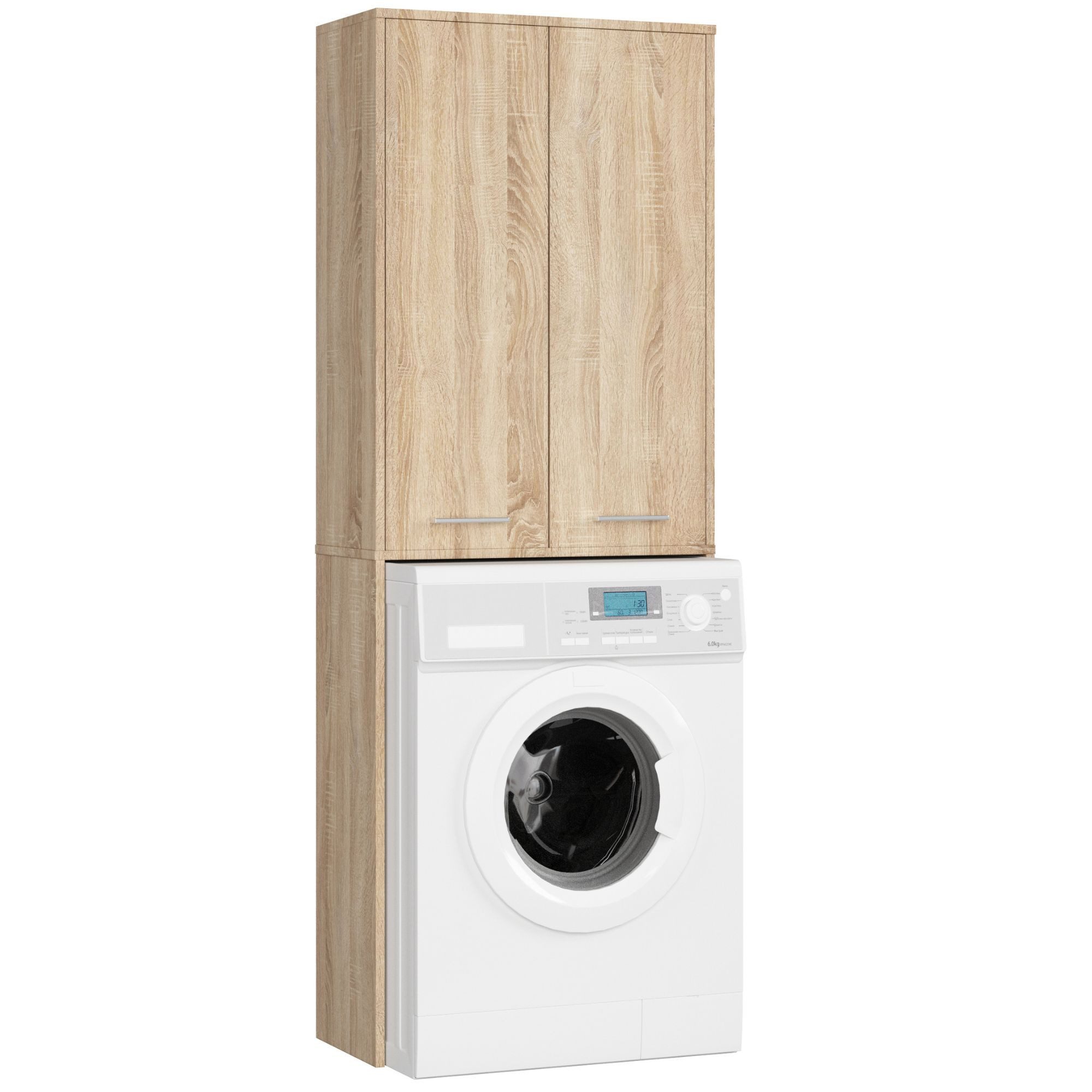 Raumhirsch Furniture Waschmaschinenumbauschrank mit zwei Türen, 64×30×180 cm (Waschmaschinenschrank - Badezimmerschrank) in 8 verschiedenen Farben