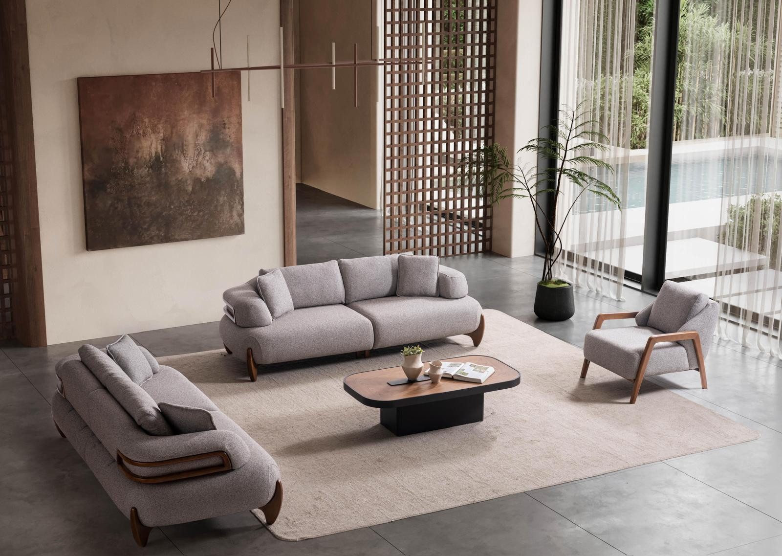 Nobelaa Sofa Sitzgruppe/Sofa Set - Wohnzimmergarnitur "Salix" 3+3+1