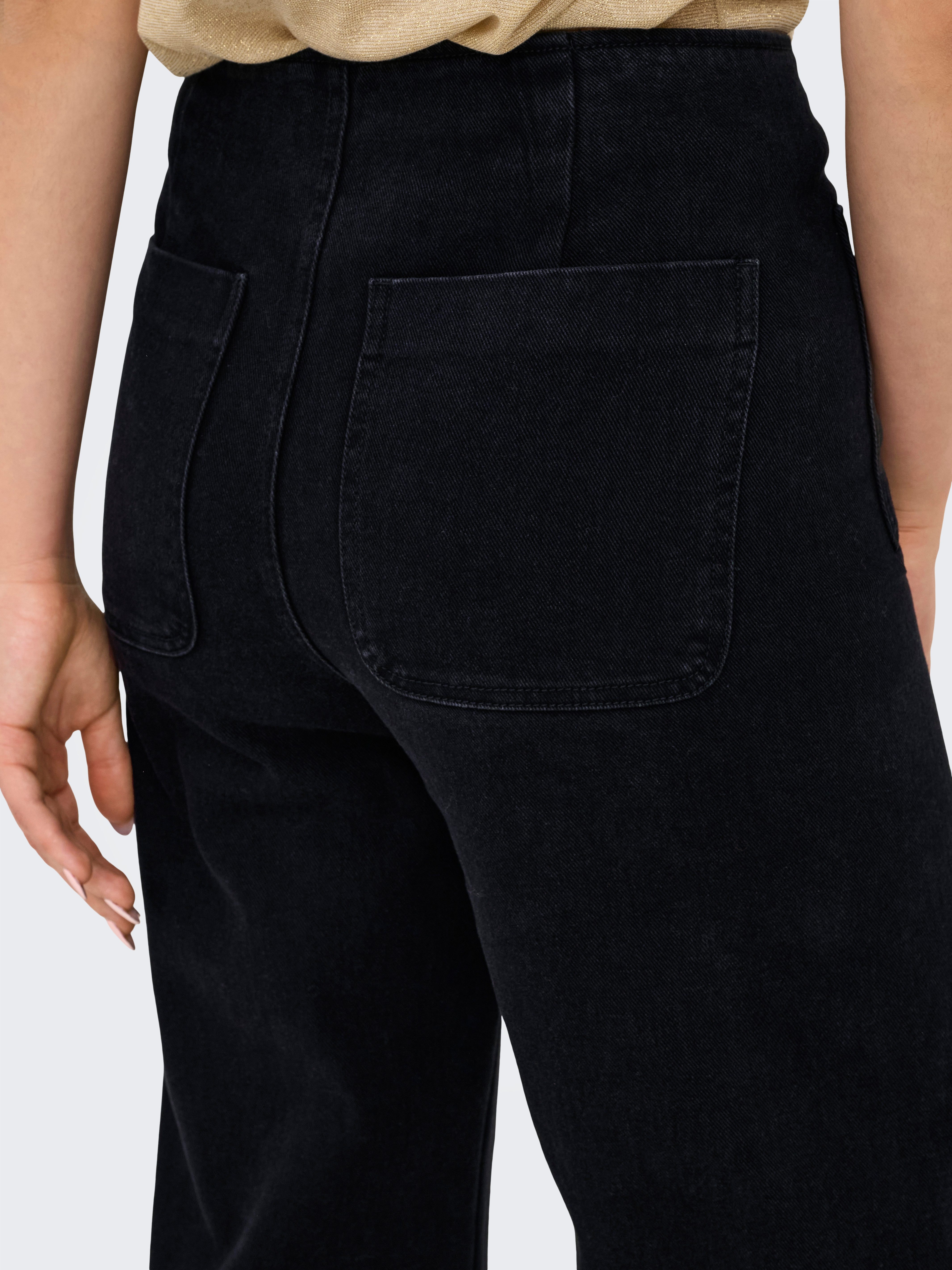 ONLY High-waist-Jeans ONLMADELINE HW WD POCKET DNM GUA554 NOOS Baumwollmisc günstig online kaufen