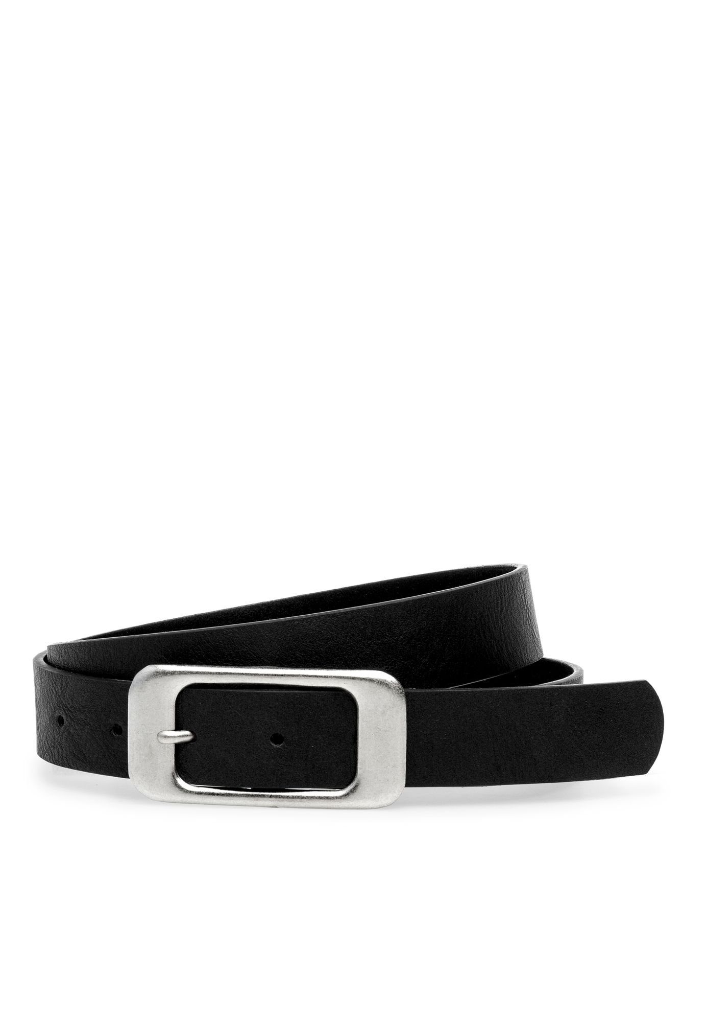 Caspar Synthetikgürtel GU324 eleganter schmaler Damen Gürtel mit Silberschn günstig online kaufen