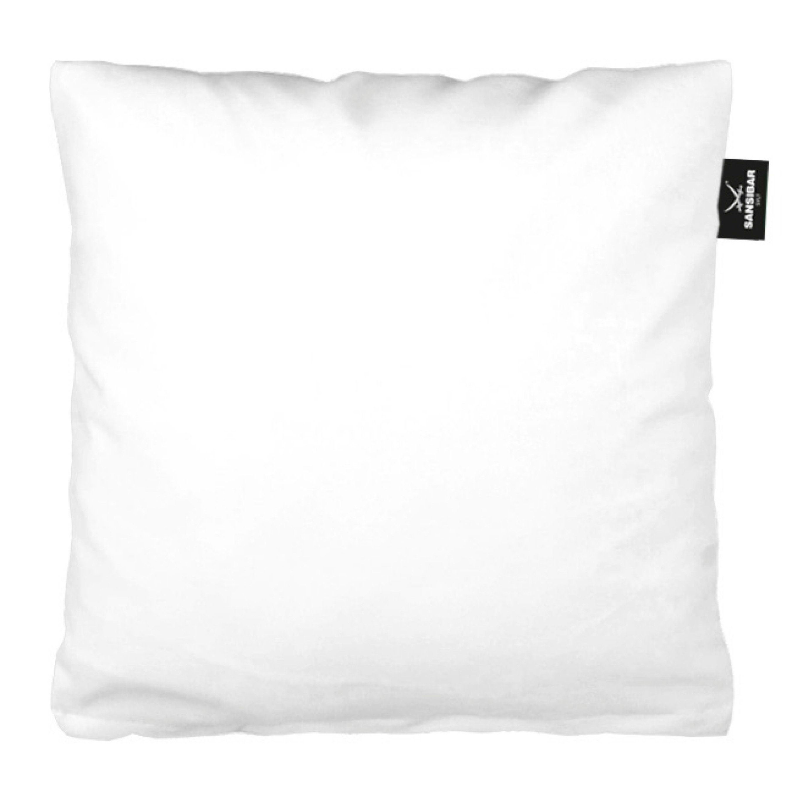Sansibar Sylt Kissenbezug Uni Jersey Kissenhülle, 80x80 cm, mit edlem Sansibar Fähnchen am Steg, (1 Stück), perfekter, faltenfreier Sitz, Antipilling Ausrüstung