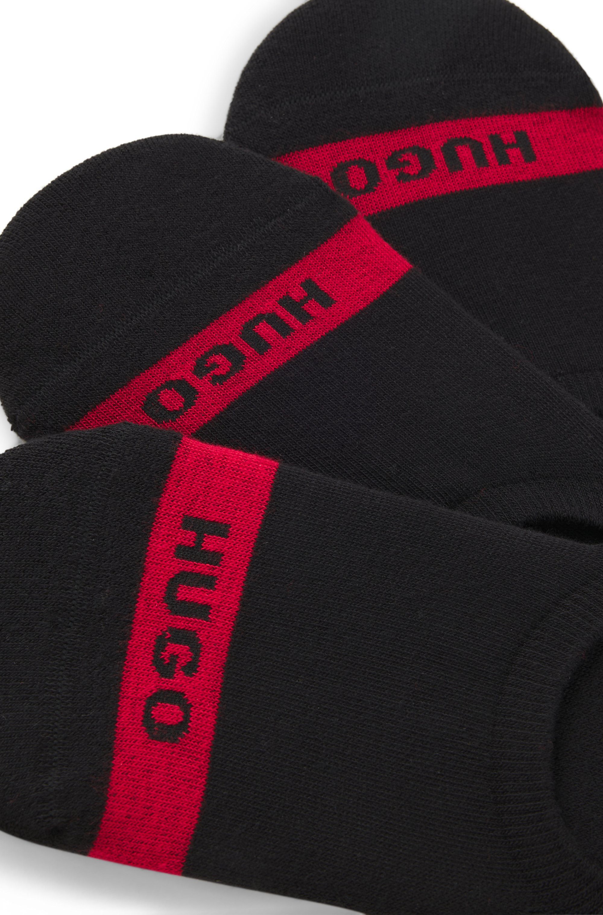 HUGO Businesssocken 3P LC PLUSH TAPE CC (Packung, 3-Paar, 3er) mit HUGO Logostickerei auf rotem Farbstreifen – Bild 4 von 5