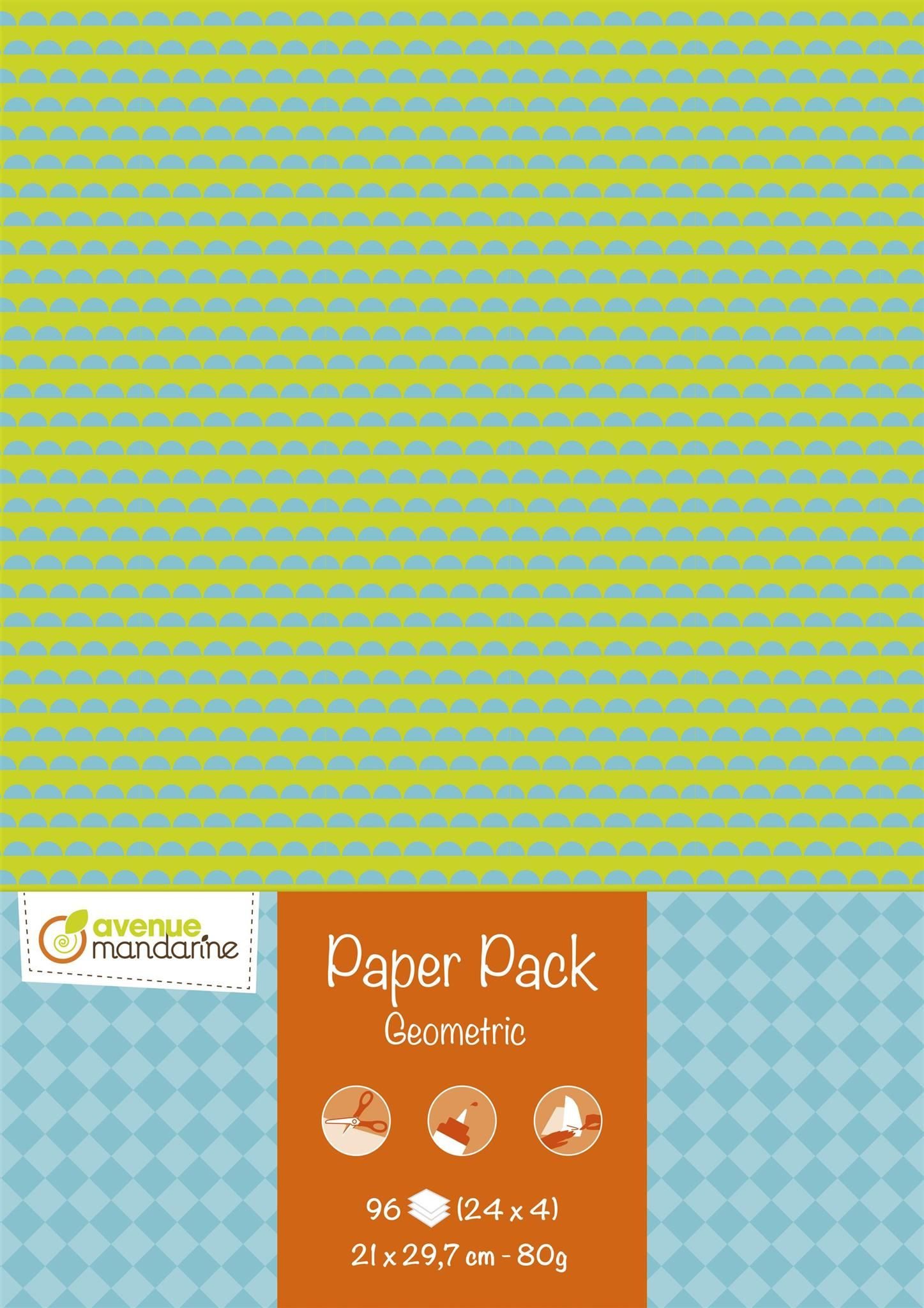 Avenue Mandarine Bastelkartonpapier Clairefontaine Avenue Mandarine CC058C Origami, Mehrfarbig