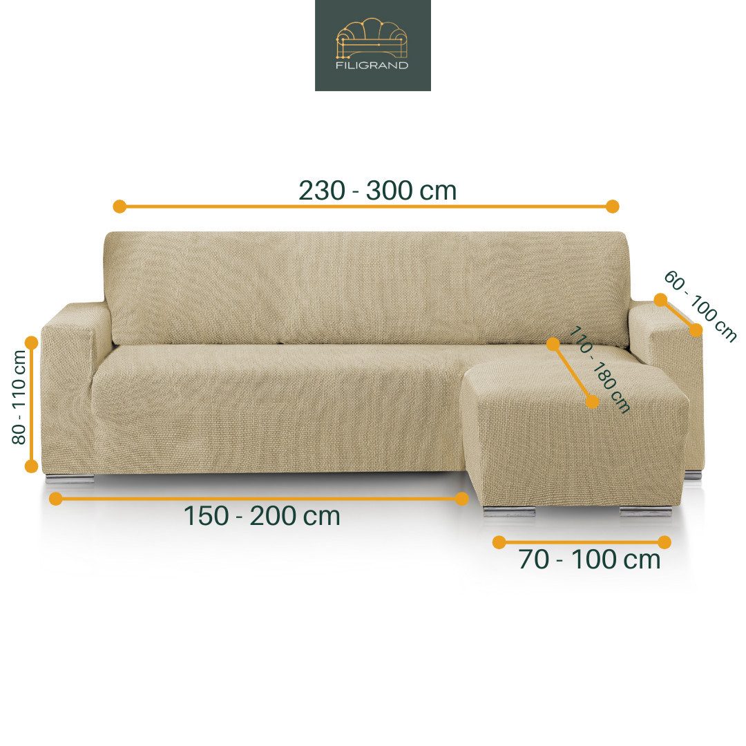 Belmarti Sofahusse 1-teiliger Sofabezug für L-Form mit Ottomane, hergestell günstig online kaufen