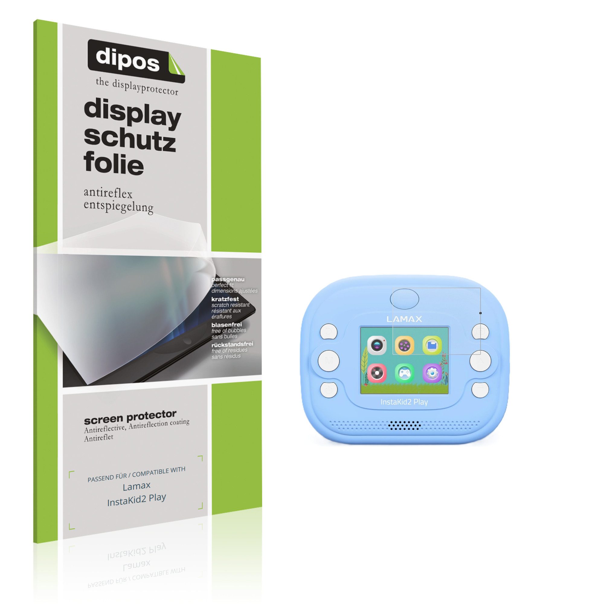 dipos Displayschutzfolie Schutzfolie für Lamax InstaKid2 Play, 4 Stück, Displayschutz Schutz Folie Made in Germany