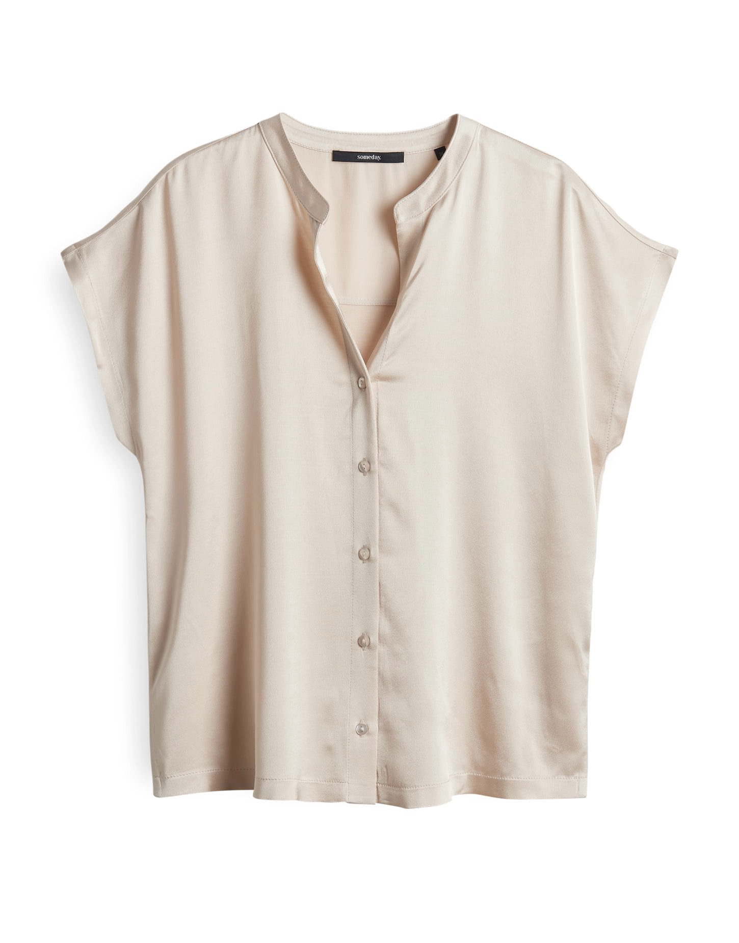 Kurzarmshirt KORALIE Regular im Materialmix