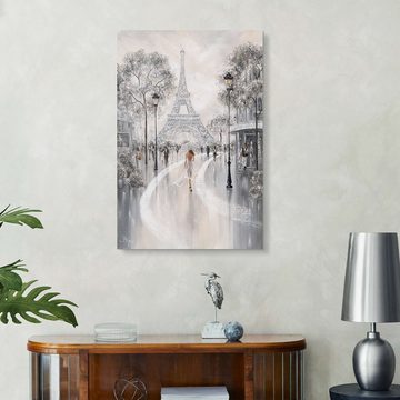 Posterlounge XXL-Wandbild Isabella Karolewicz, Frau am Eiffelturm, Pariser Flair I, Wohnzimmer Malerei