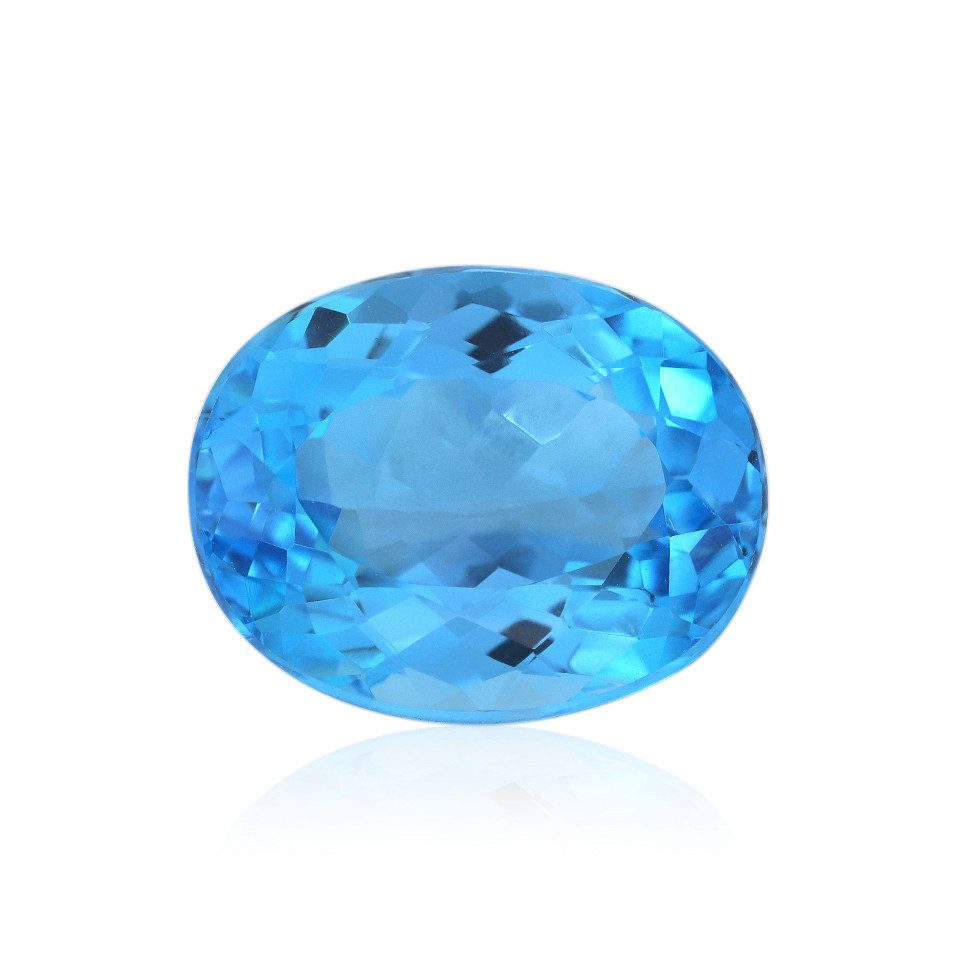 Edelstein Brasilianischer Marambaia-Topas 11,3 ct Ovalschliff