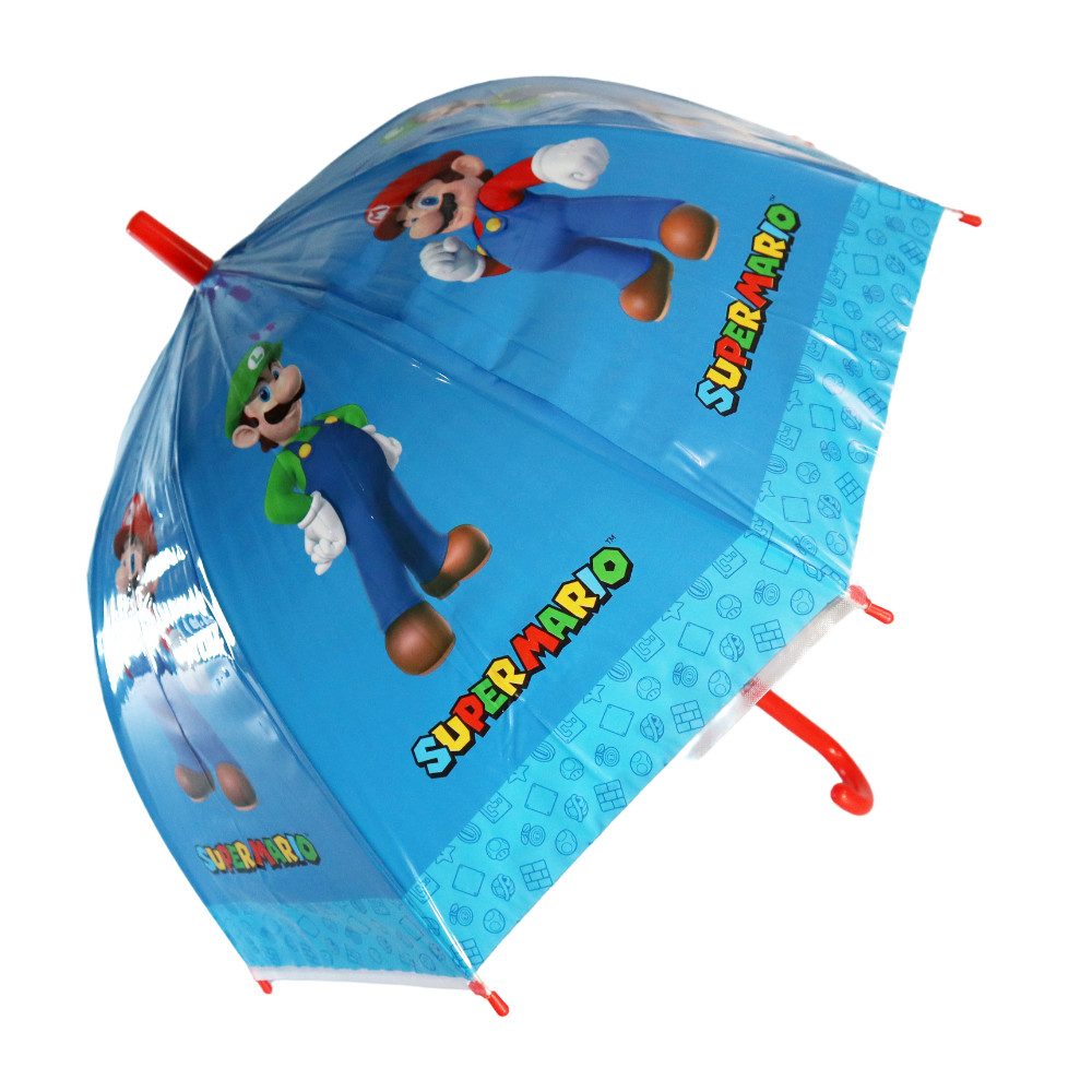 Super Mario Stockregenschirm Super Mario Luigi Kinder Regenschirm Schirm D 70 cm
