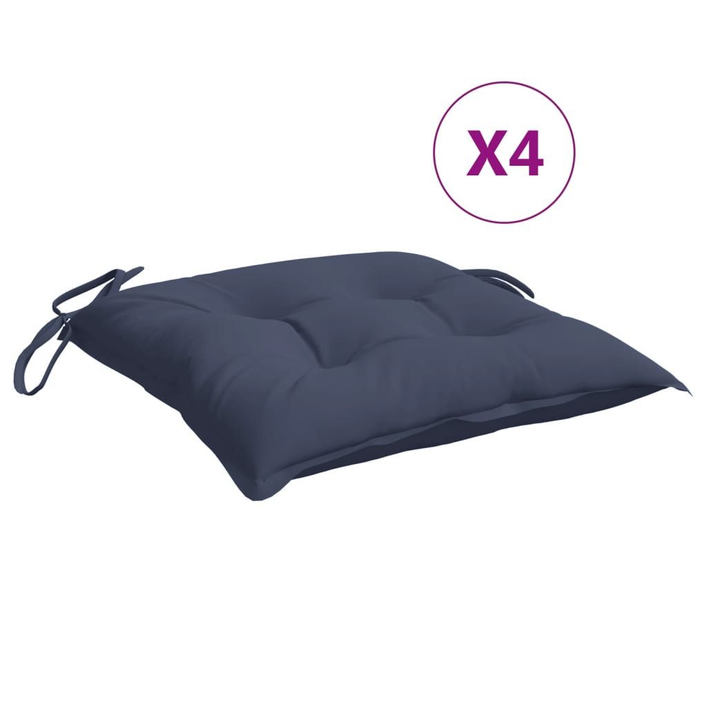 vidaXL Sitzauflage Stuhlkissen 4 Stk. Marineblau günstig online kaufen