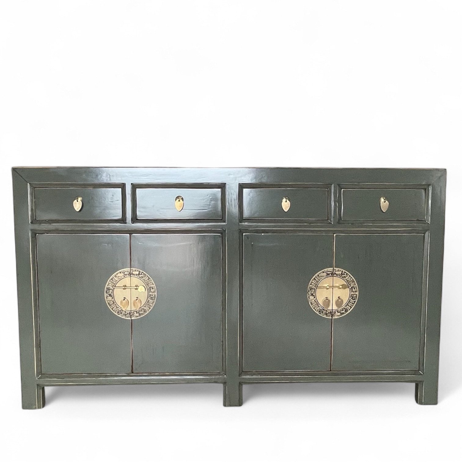 OPIUM OUTLET Sideboard Vintage Kommode Buffet fernöstlich (Asia Мебель komplett montiert, chinesisch asiatisch orientalisch), Schrank Hochzeitsschrank Anrichte
