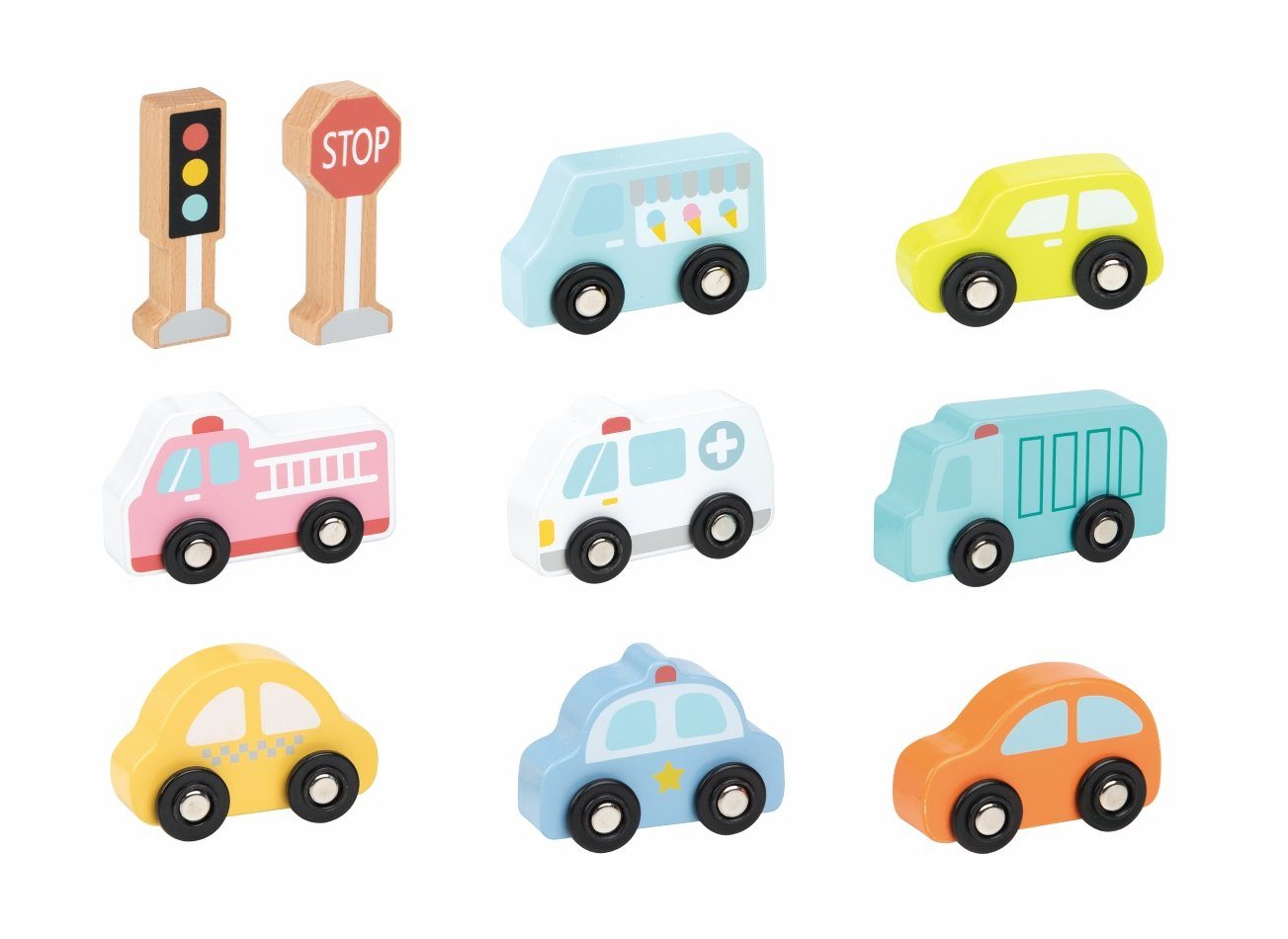Lelin Lernspielzeug 10328 Holz - Holzfahrzeuge zum Thema Fahrzeuge/Verkehr günstig online kaufen