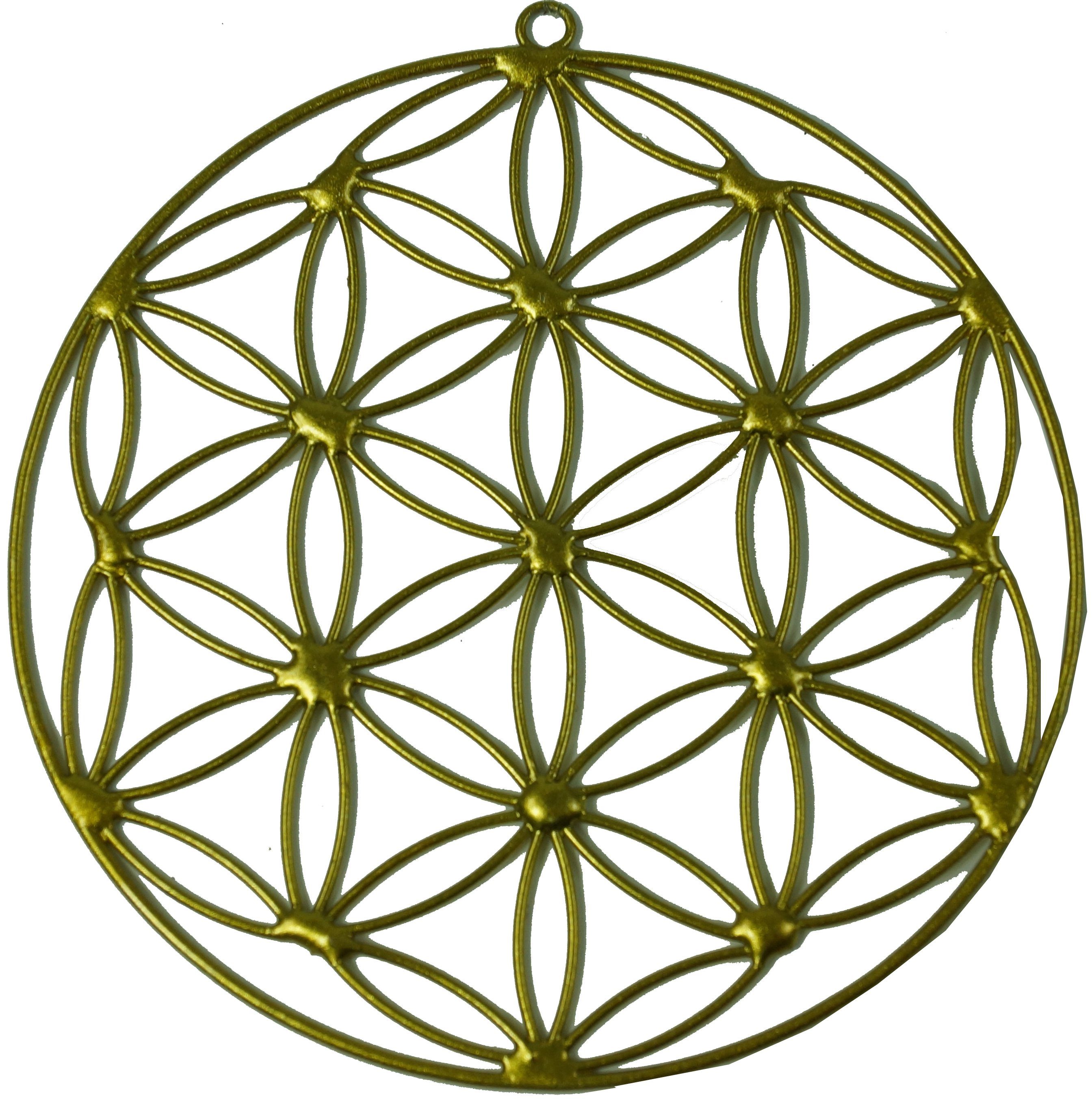 Dekoobjekt Sonnenfänger, Suncatcher - Blume des Lebens gold