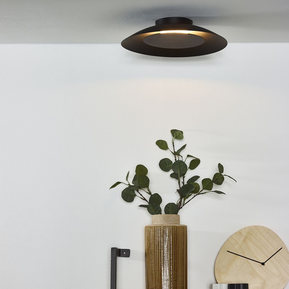 Lucide Deckenleuchten LED Deckenleuchte Foskal in Schwarz 12W 900lm 345mm, LED