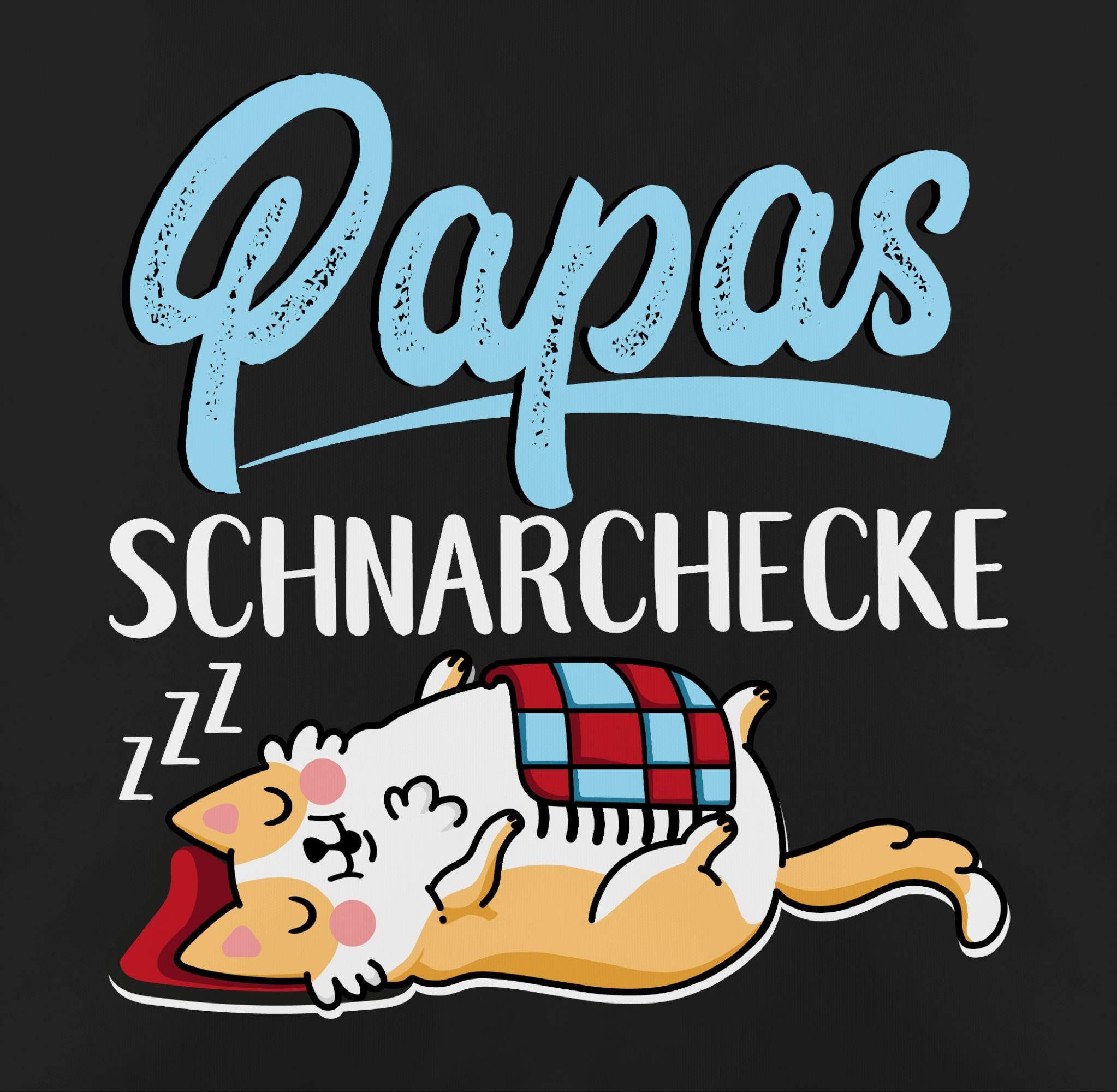 Papas Kissen Schnarchecke - Vatertagsgeschenk 1 Dekokissen weiß/blau, Shirtracer Schwarz