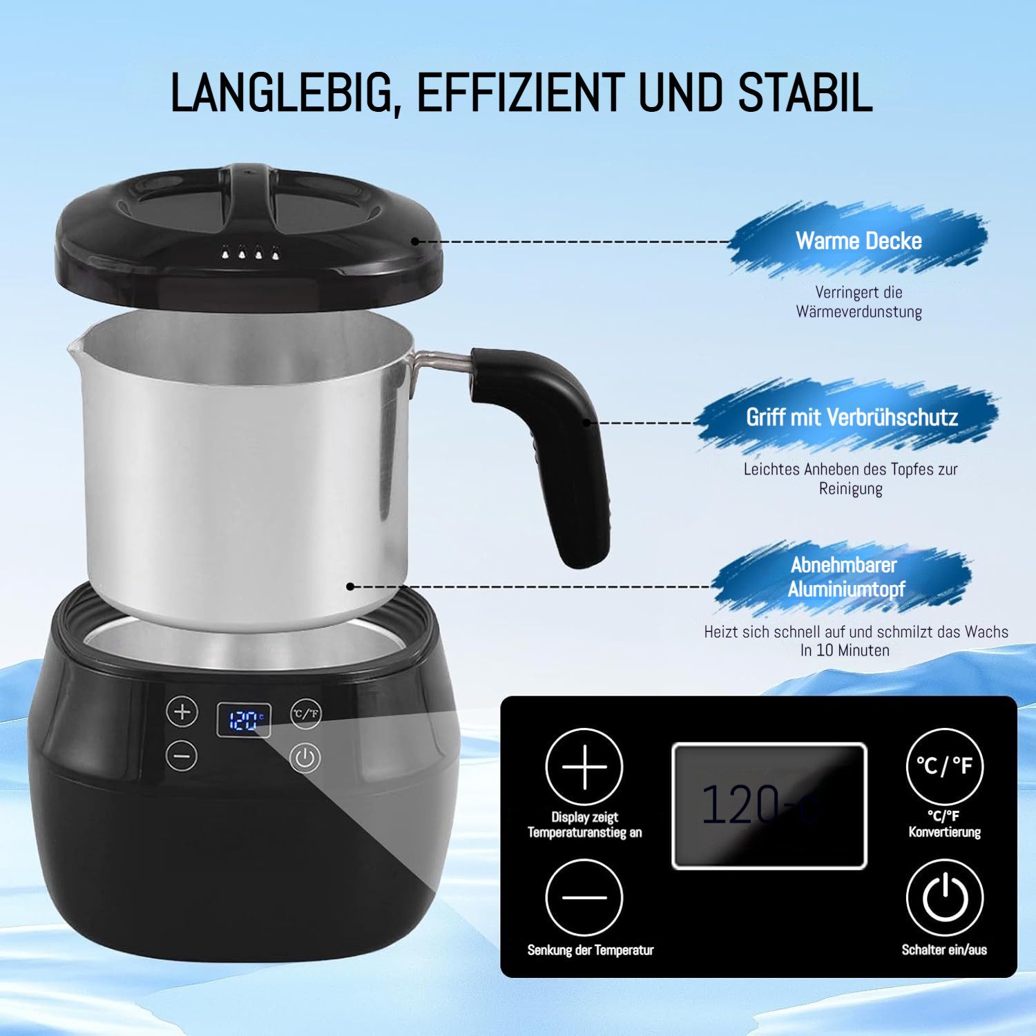 VIVIHEYDAY Bienenwachskerze Elektrischer Wachsschmelzer für Kerzenherstellu günstig online kaufen