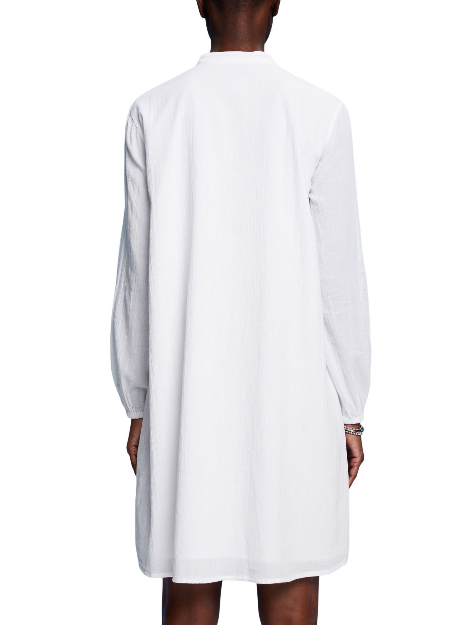 Esprit Midikleid Besticktes Hemdblusenkleid WHITE