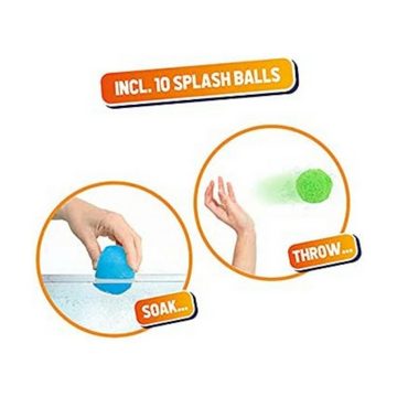 Toi-Toys Badespielzeug SPLASH Super Splashbällekampf (2 Eimer + 10 Bälle), wiederverwendbar und nachhaltig