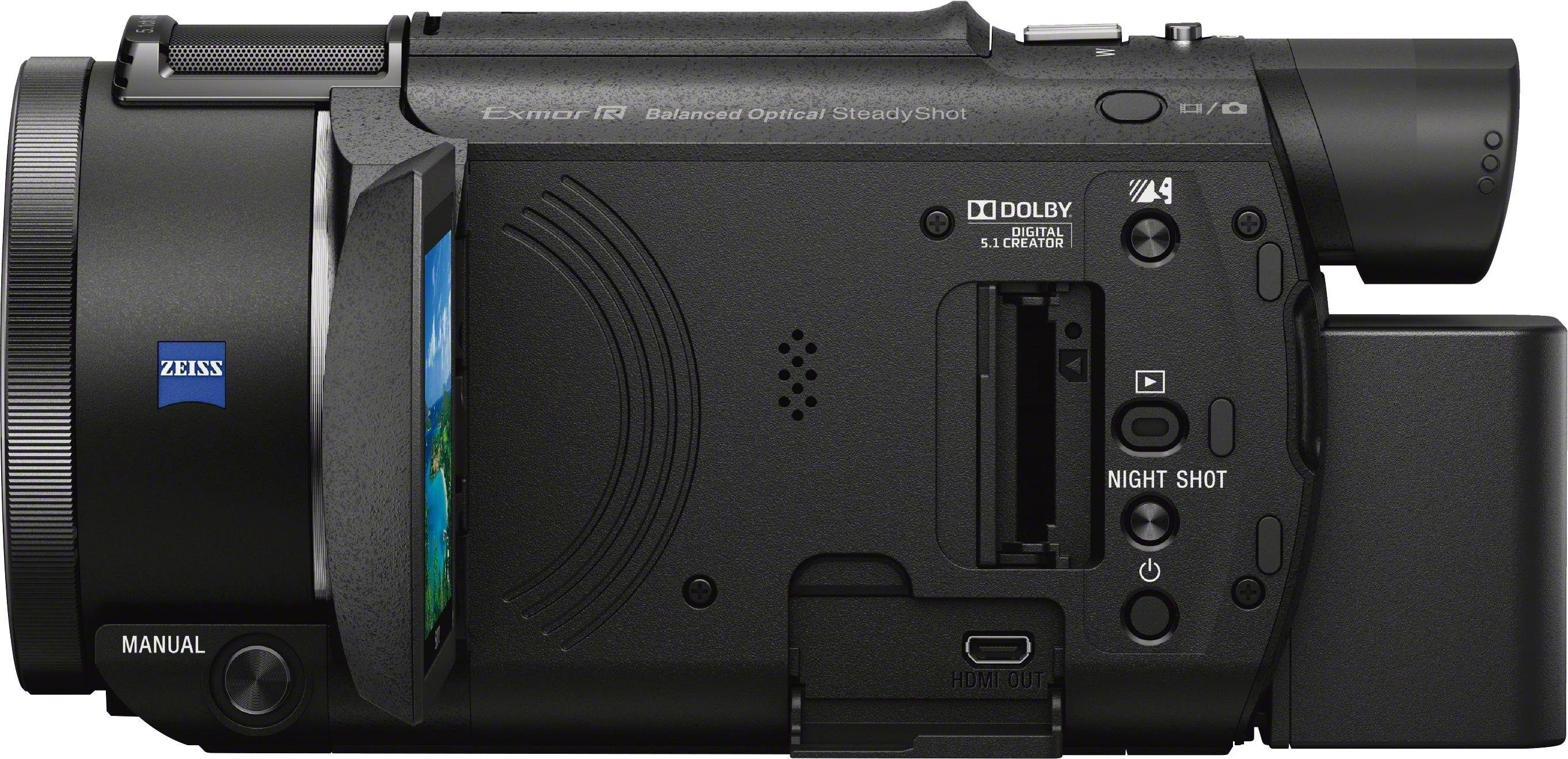 Sony FDRAX53.CEN HD, (Wi-Fi), Ultra Zoom) (4K opt. WLAN NFC, Camcorder 20x