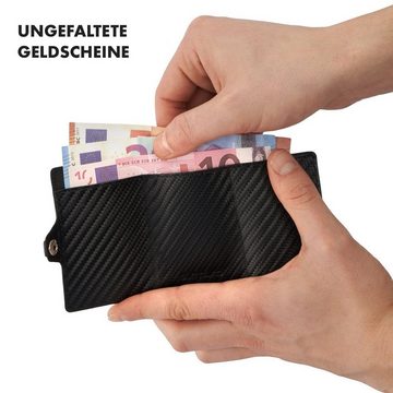 Slimpuro Geldbörse ZNAP 12 (1 x Slim Wallet;1 x Münzfach;1 x RFID-Shield Karte), Leder Portemonnaie klein Damen Herren Geldbeutel Unisex Brieftasche