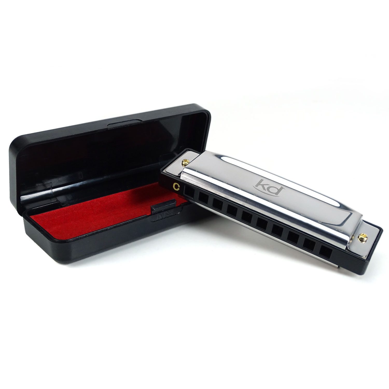 keepdrum Mundharmonika keepdrum Bluesharp KDBHC diatonische Mundharmonika C-Dur C Deutsch, Set, mit Etui