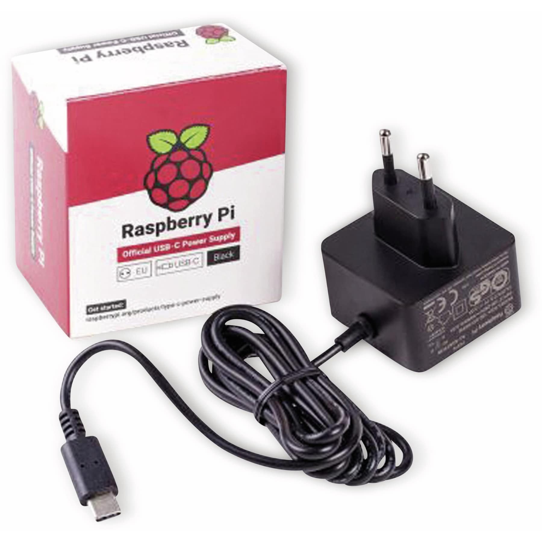 RASPBERRY PI 4 Model B Netzteil, Schwarz USB-Ladegerät