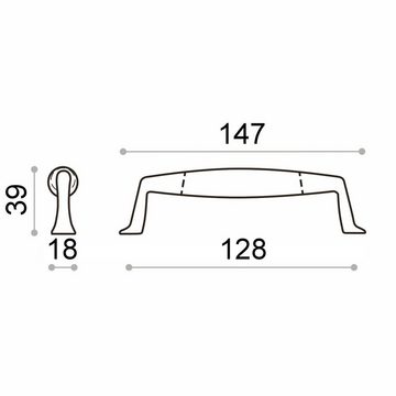 SO-TECH® Möbelgriff Möbelknopf ELISA Eisen antik - incl. Schrauben, Griff Schrankgriff Schubladengriff - incl. Schrauben