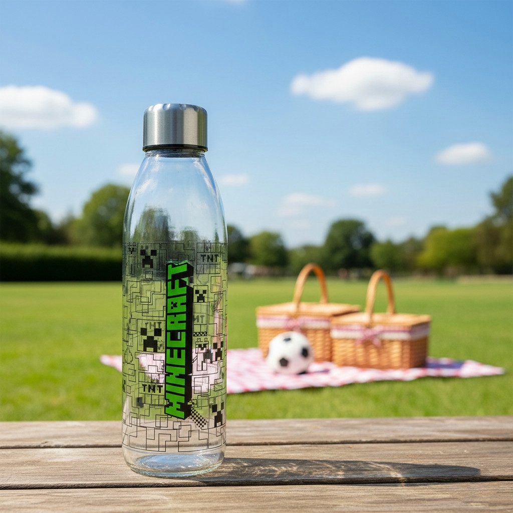 Minecraft Trinkflasche Minecraft Gamer Creeper Wasserflasche Trinkflasche Flasche XL 980 ml
