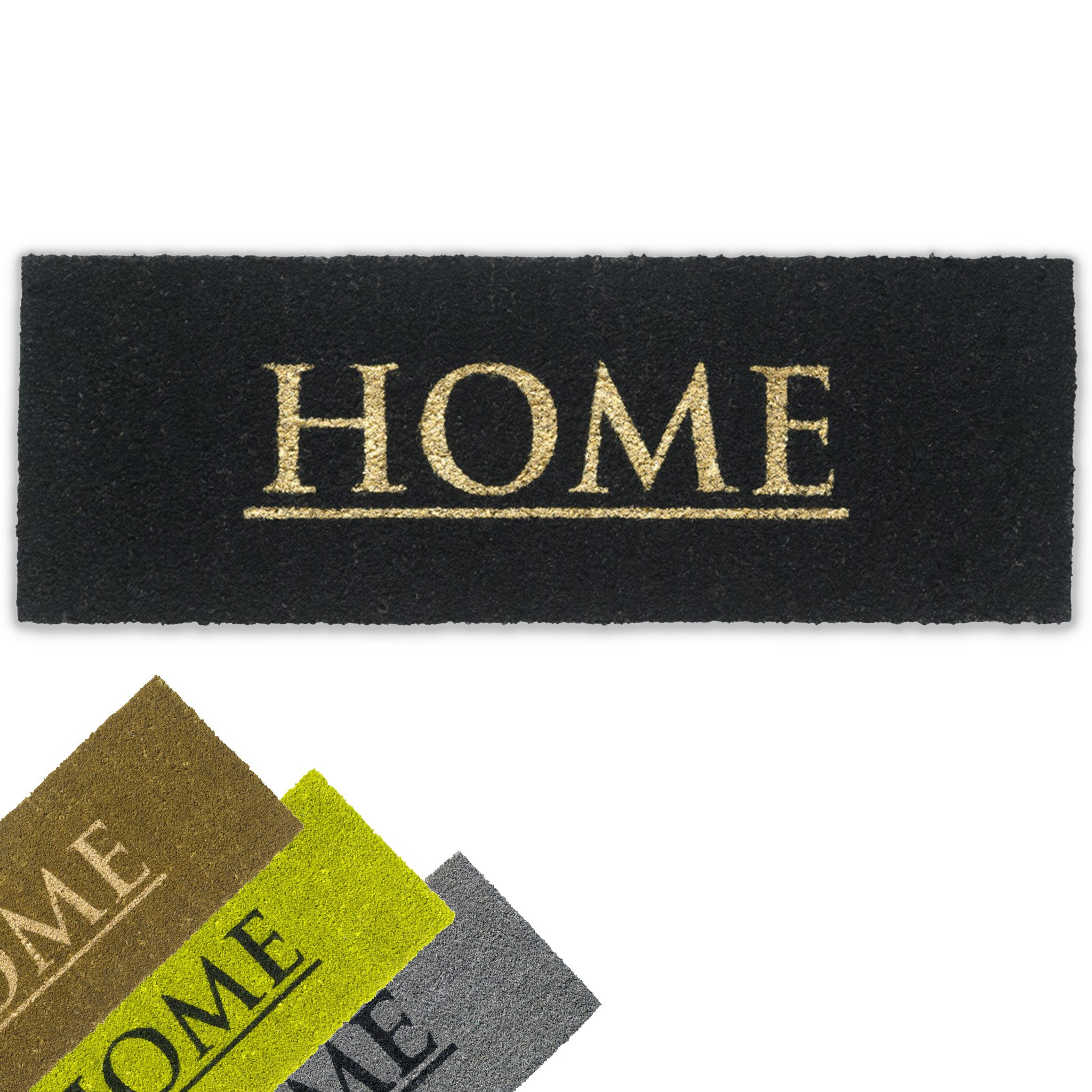matches21 HOME & HOBBY Fußmatte Kokosmatte Home 26x75 cm schwarz als aussen günstig online kaufen