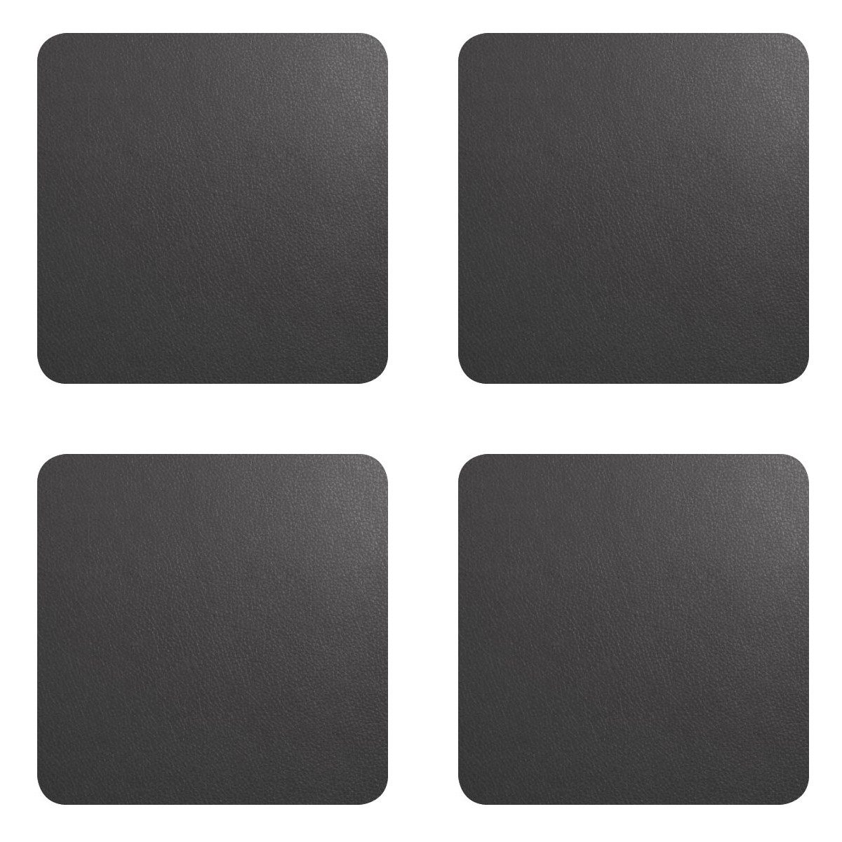ASA SELECTION Platzset Untersetzer für Gläser, 10 x 10 cm, Kunststoff in Lederoptik, (4-St), 10 x 10 cm